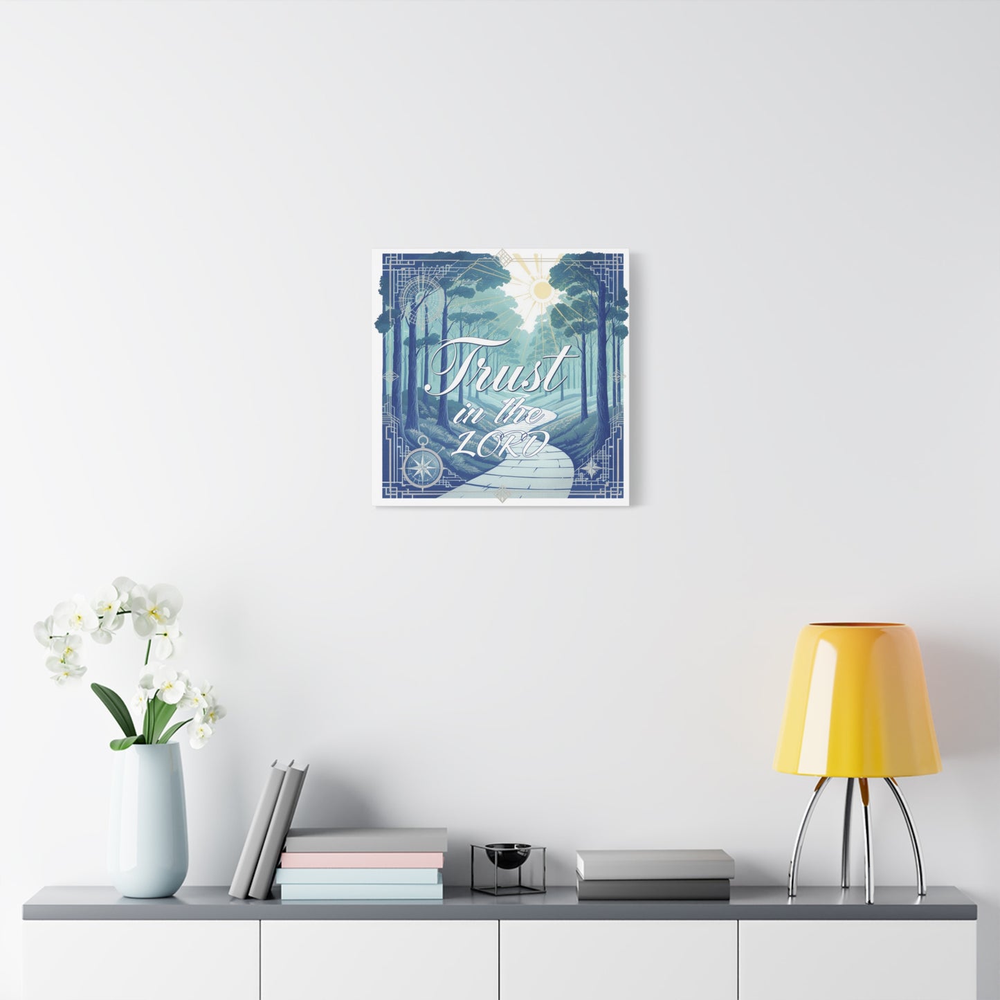 Inspirational Canvas Print, Motivational Wall Art, Trust in the Lord Decor, Nature Themed Home Decor, Christian Gift, Uplifting Wall Art