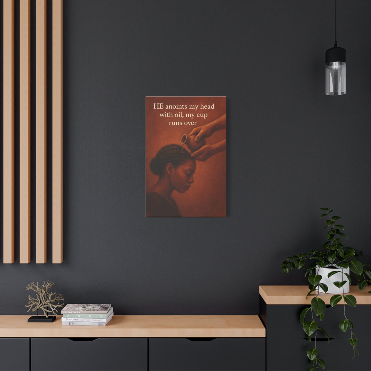 Inspirational Wall Art, Motivational Home Decor, Faith-Based Canvas, Black Women's Empowerment Artwork, Uplifting Quote Decor