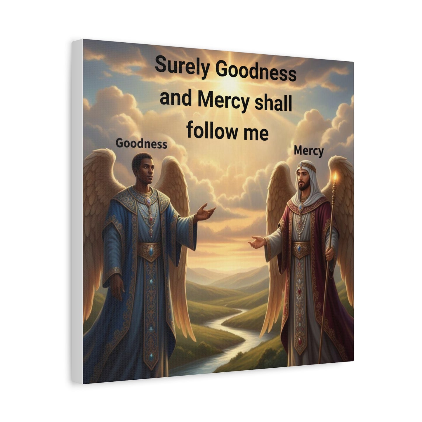 Motivational Wall Art - Inspirational Decor, Home Blessing, Godly Angels Print, Spiritual Gifts, Religious Wall Art