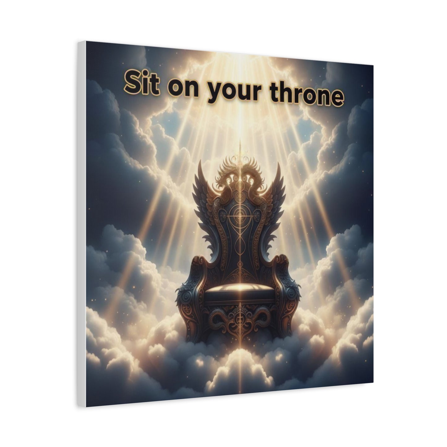 Majestic Canvas Wall Art, Throne Decor, Inspirational Artwork, Home Decor, Spiritual Wall Art. Motivational Wall Art