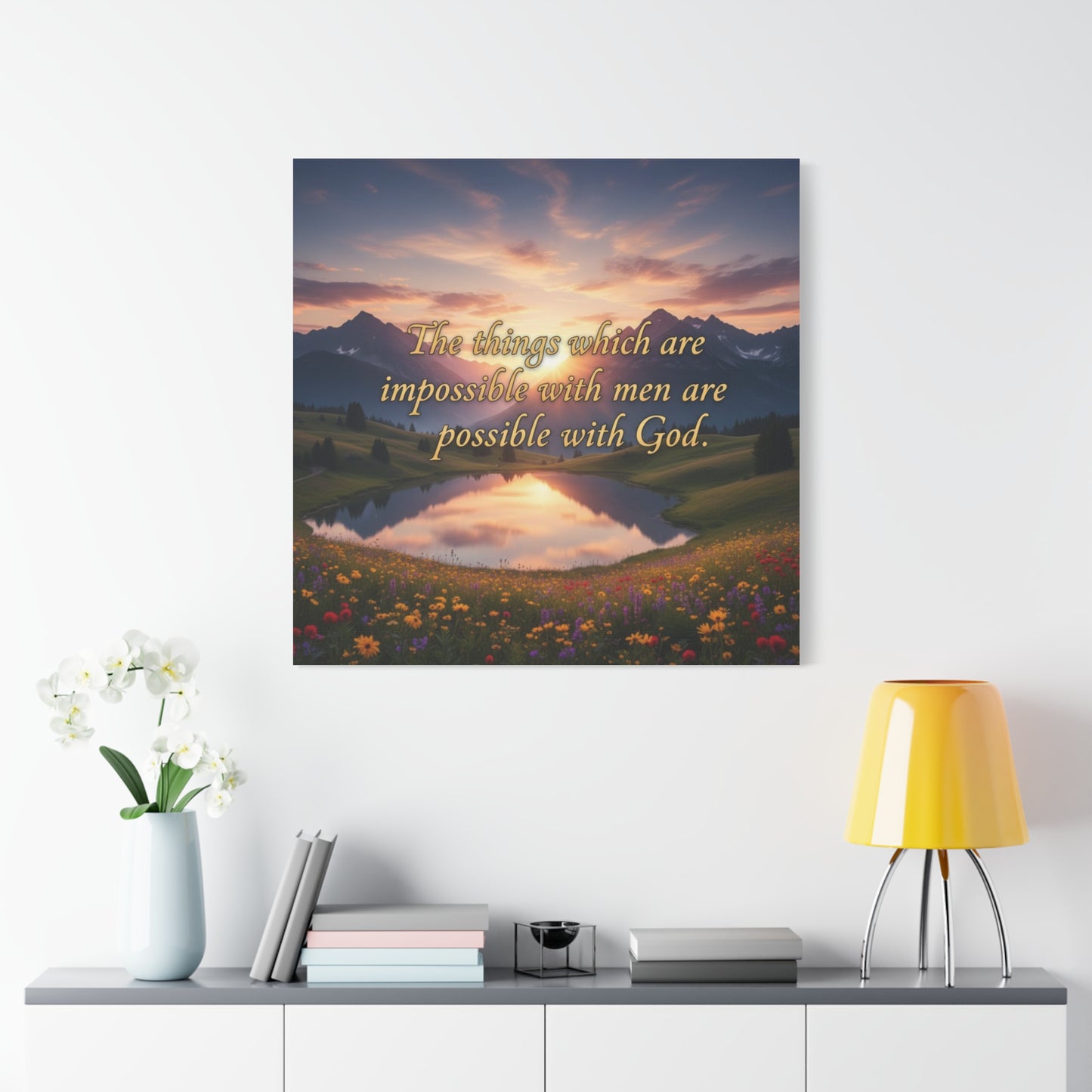Inspirational Canvas Print, Motivational Wall Art, Nature Decor, Home Office Decor, Gift for God Lovers, Faith Wall Hanging