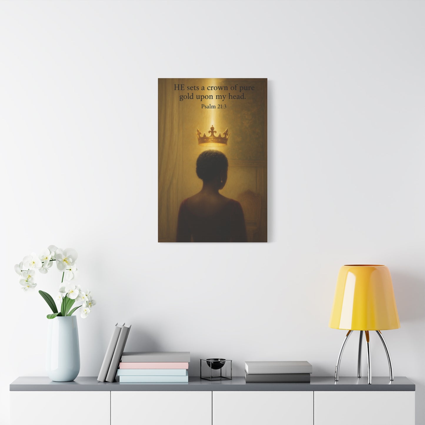 Inspirational Wall Art, African Queen Crowned by GOD, Christian Art