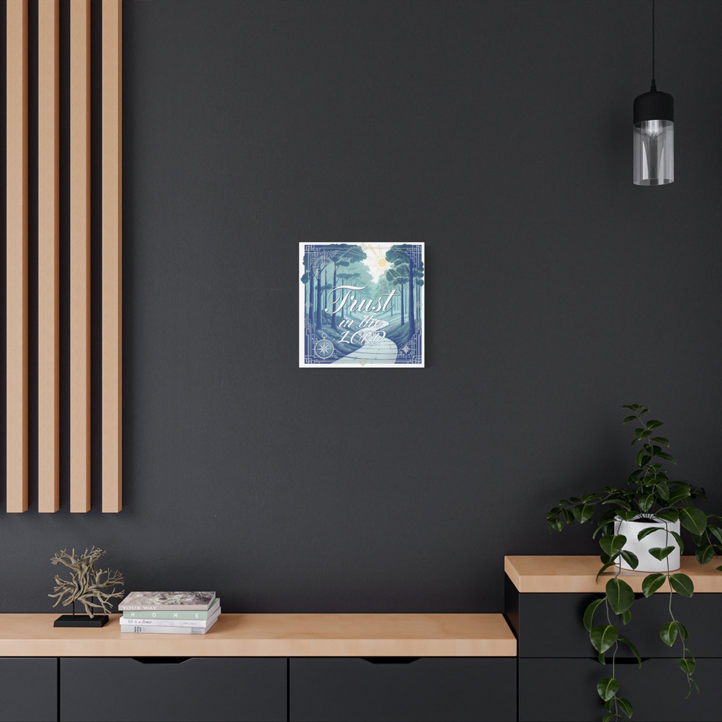 Inspirational Canvas Print, Motivational Wall Art, Trust in the Lord Decor, Nature Themed Home Decor, Christian Gift, Uplifting Wall Art