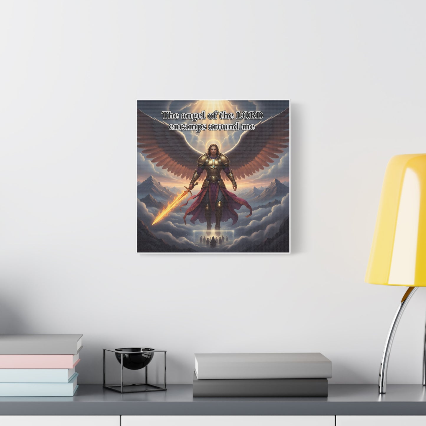 Inspirational Wall Art, Faith Decor, Spiritual Wall Art, Angel Print, Christian Home Decoration, Motivational Artwork, Unique Gift