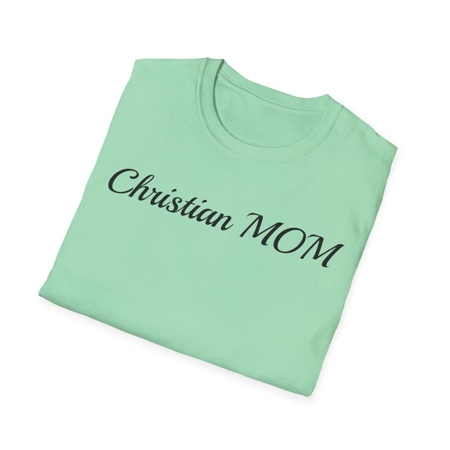 Christian MOM Unisex Softstyle T-Shirt - Faith-Based Gift for Mother's Day