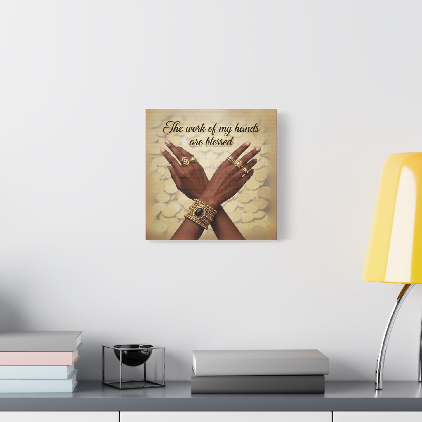 Blessed Hands Canvas Art, Inspirational Wall Decor, Home Office Decor, Unique Gift for Him or Her, Motivational Wall Art