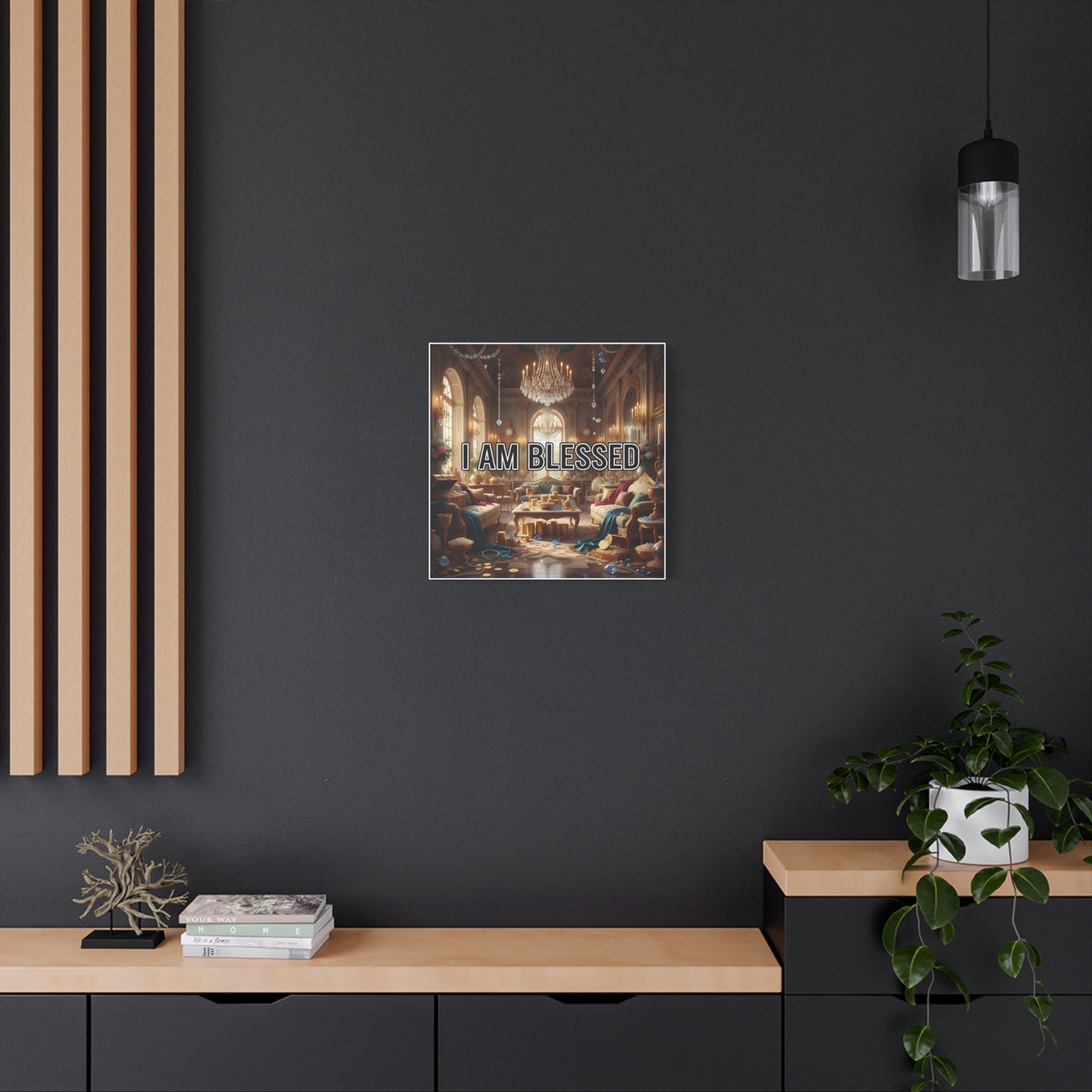 Blessed Canvas Wall Art, Inspirational Home Decor, Motivational Wall Art, Spiritual Decoration, Unique Artwork for Living Room, Office Wall