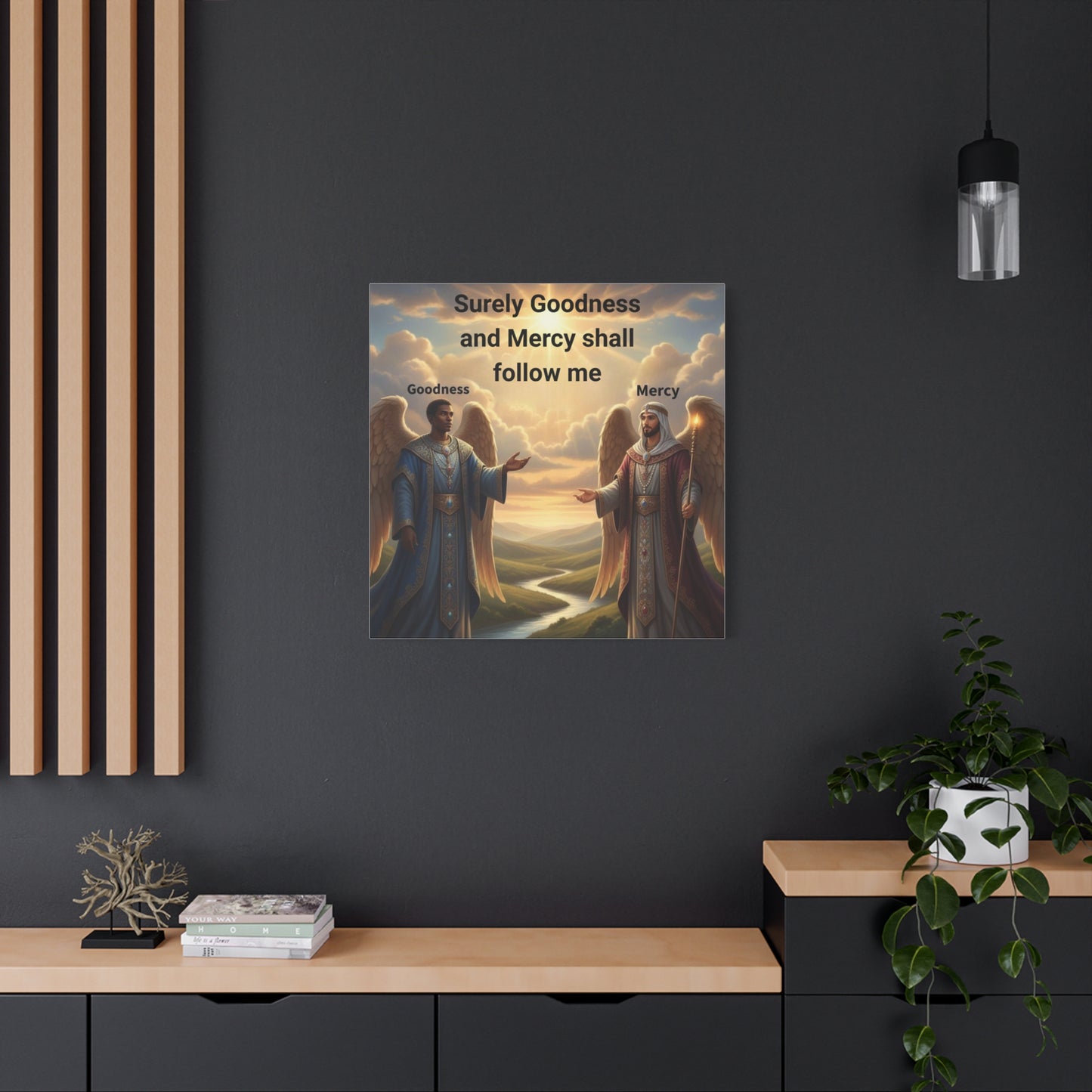 Motivational Wall Art - Inspirational Decor, Home Blessing, Godly Angels Print, Spiritual Gifts, Religious Wall Art