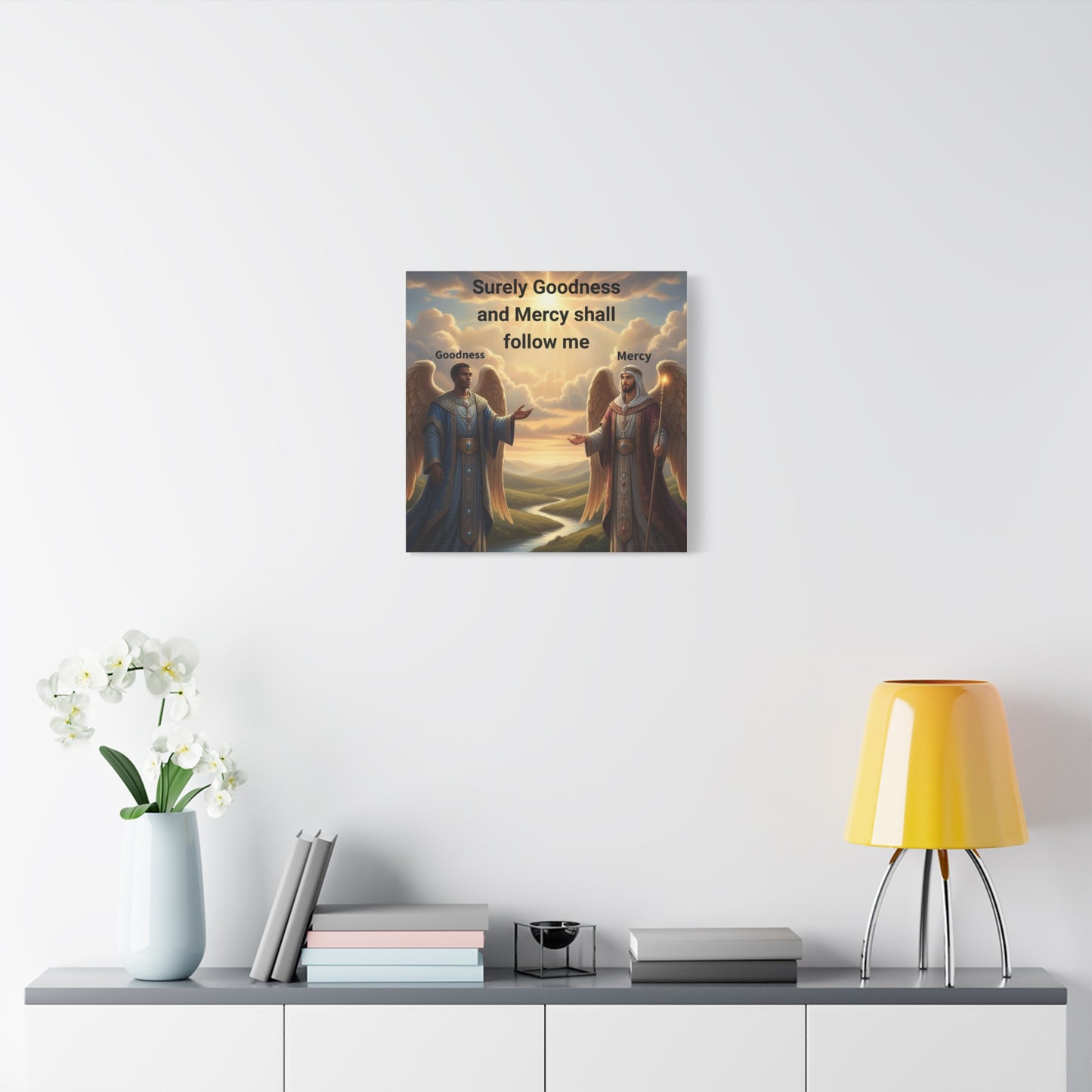 Motivational Wall Art - Inspirational Decor, Home Blessing, Godly Angels Print, Spiritual Gifts, Religious Wall Art