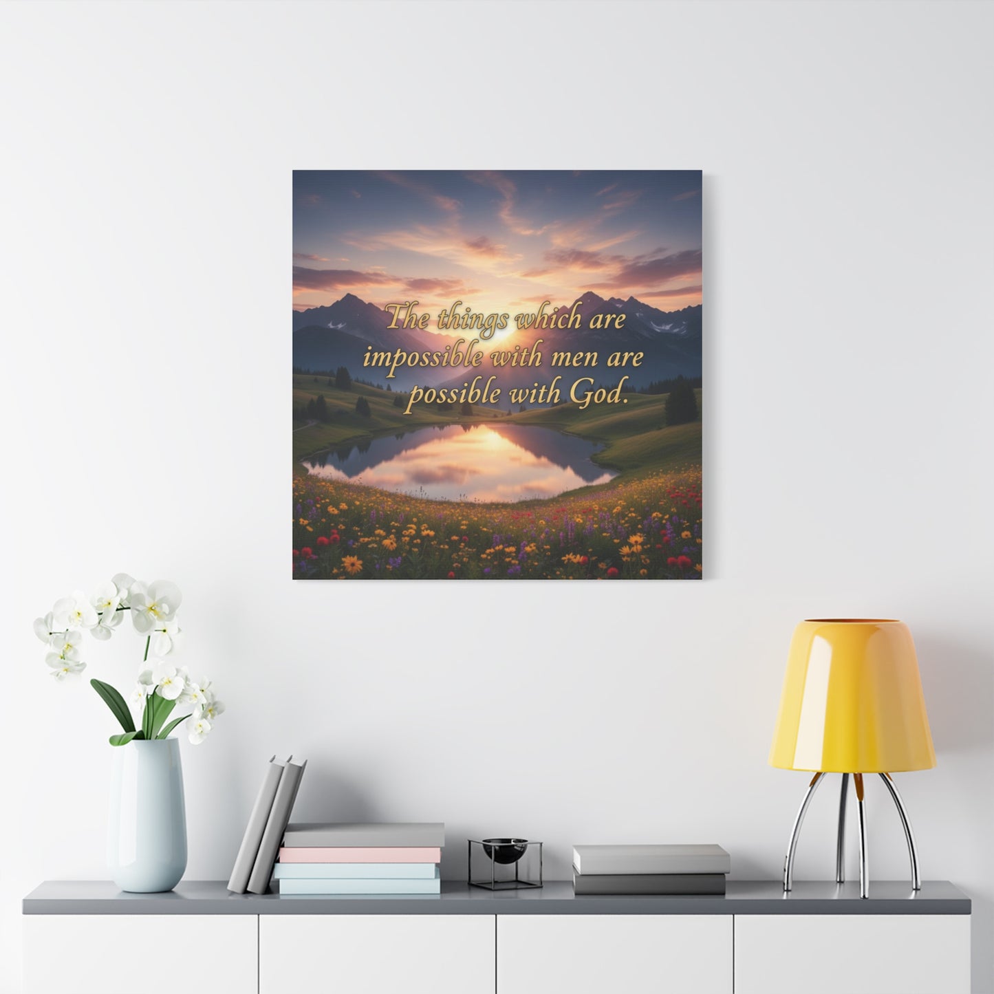 Inspirational Canvas Print, Motivational Wall Art, Nature Decor, Home Office Decor, Gift for God Lovers, Faith Wall Hanging