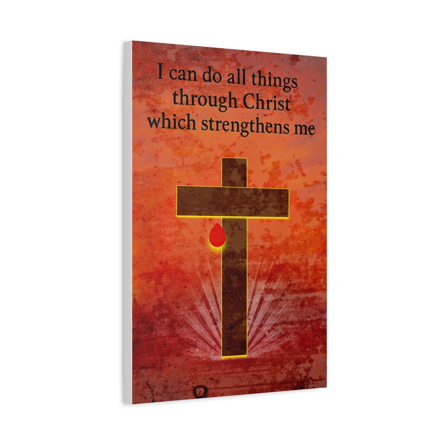 Inspirational Wall Art Print, Christian Home Decor, Rustic Matte Canvas, Religious Gift for Faith Lovers, Motivational Artwork