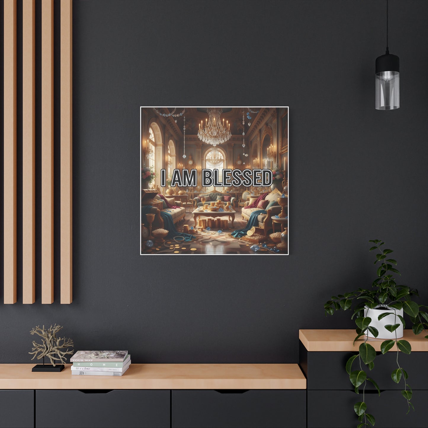 Blessed Canvas Wall Art, Inspirational Home Decor, Motivational Wall Art, Spiritual Decoration, Unique Artwork for Living Room, Office Wall