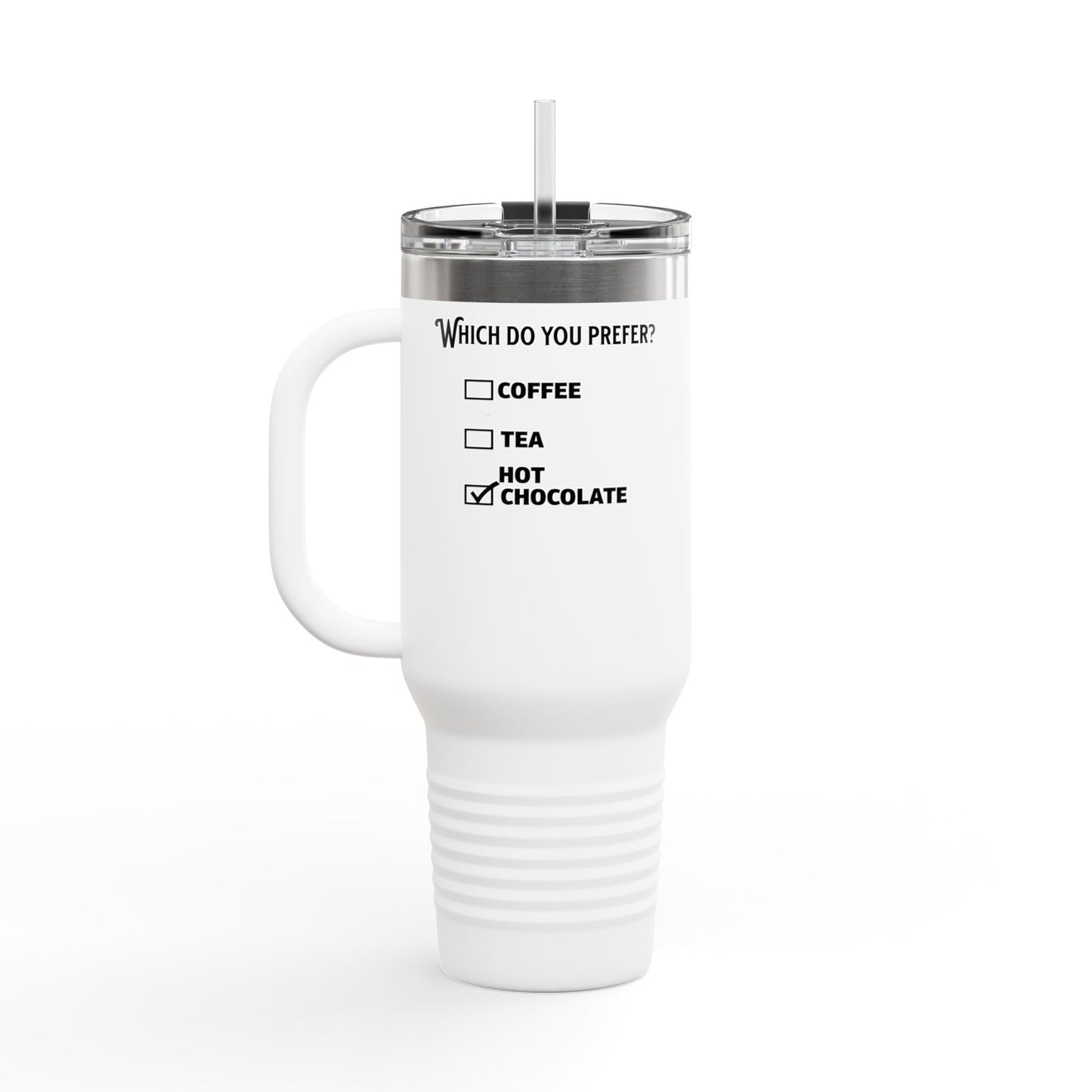 Insulated Travel Mug - 40oz Hot Drink Choice with Straw - Perfect for Coffee, Tea & Hot Chocolate Lovers