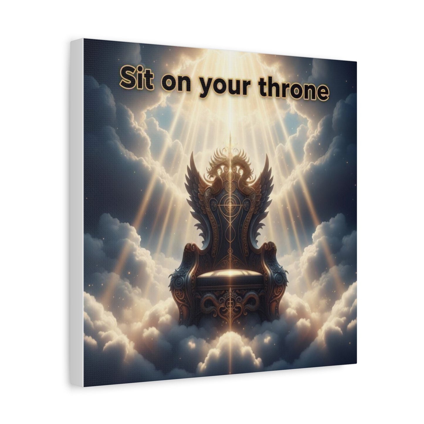 Majestic Canvas Wall Art, Throne Decor, Inspirational Artwork, Home Decor, Spiritual Wall Art. Motivational Wall Art