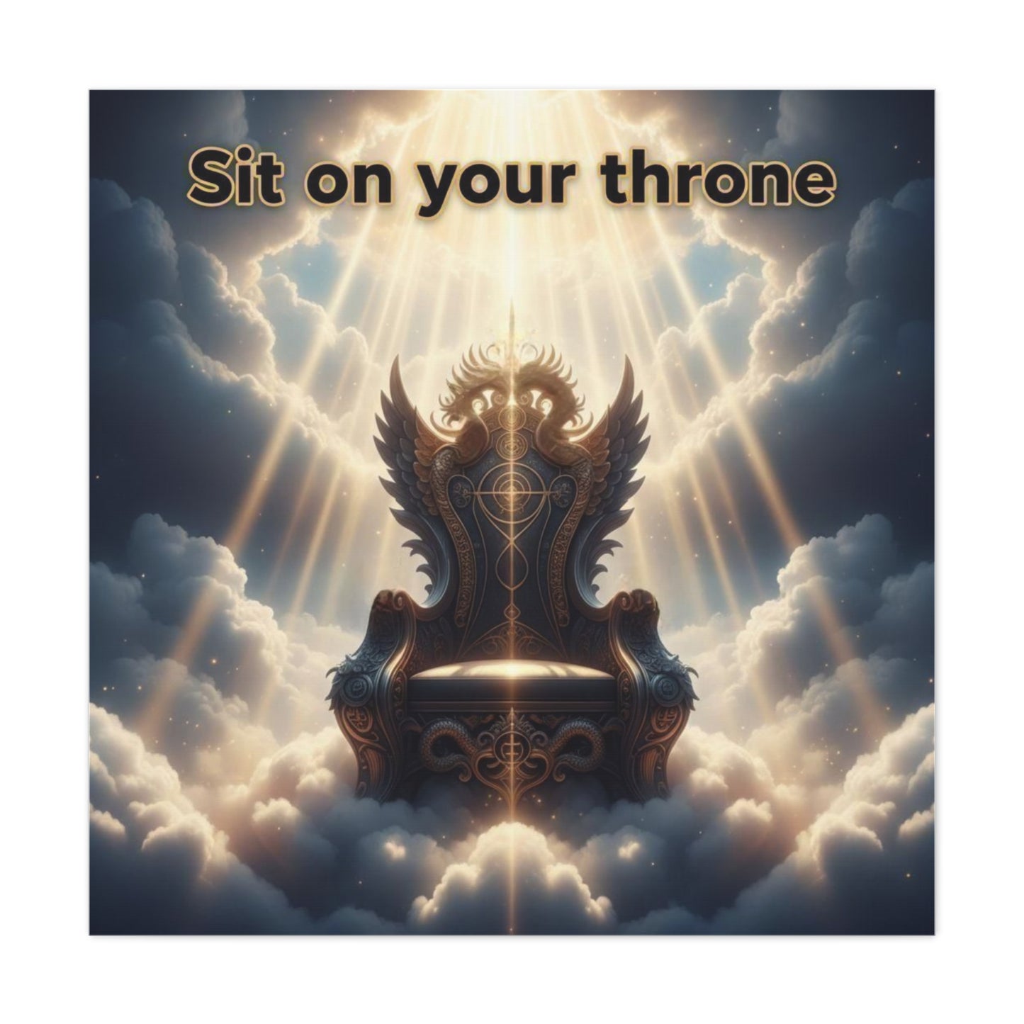 Majestic Canvas Wall Art, Throne Decor, Inspirational Artwork, Home Decor, Spiritual Wall Art. Motivational Wall Art
