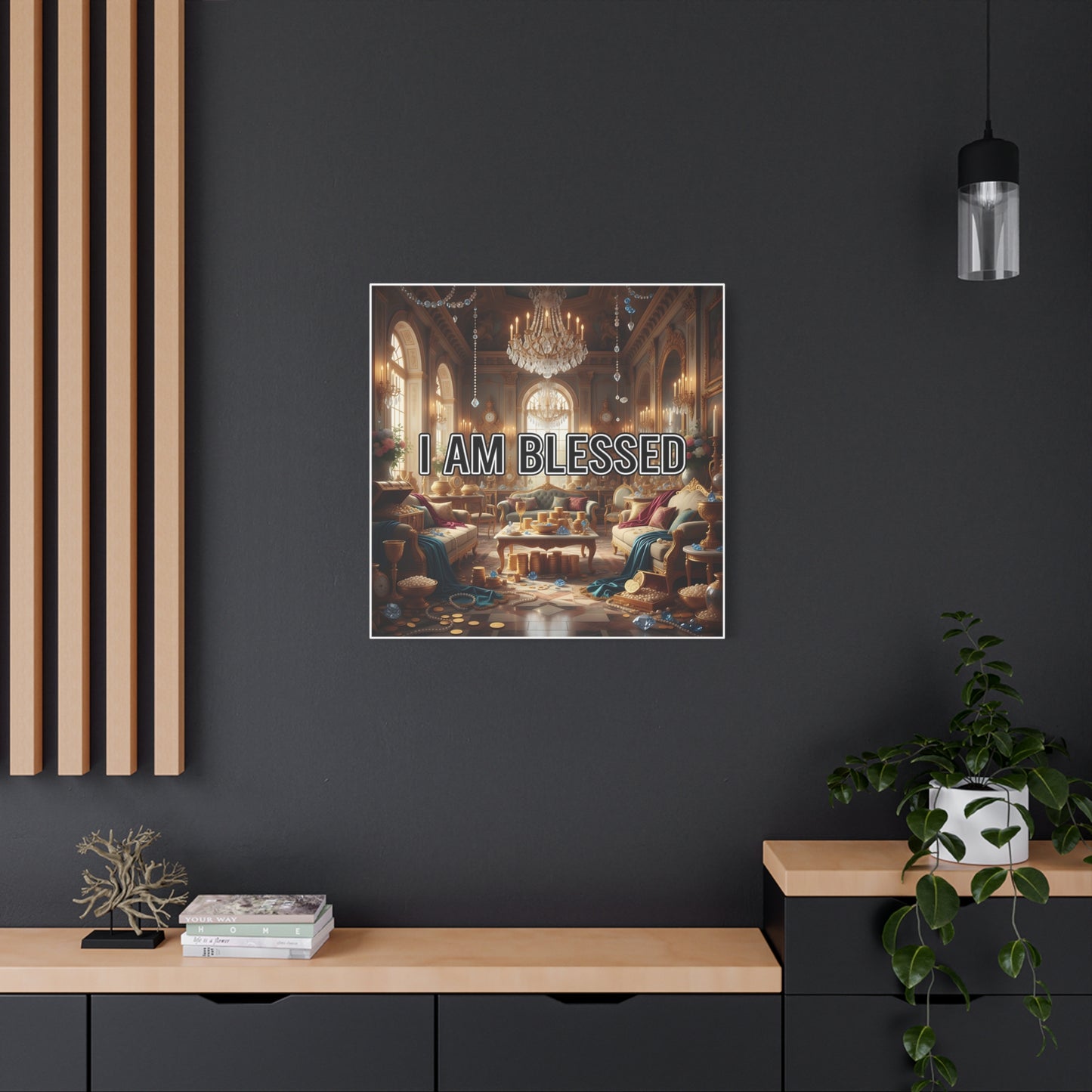 Blessed Canvas Wall Art, Inspirational Home Decor, Motivational Wall Art, Spiritual Decoration, Unique Artwork for Living Room, Office Wall