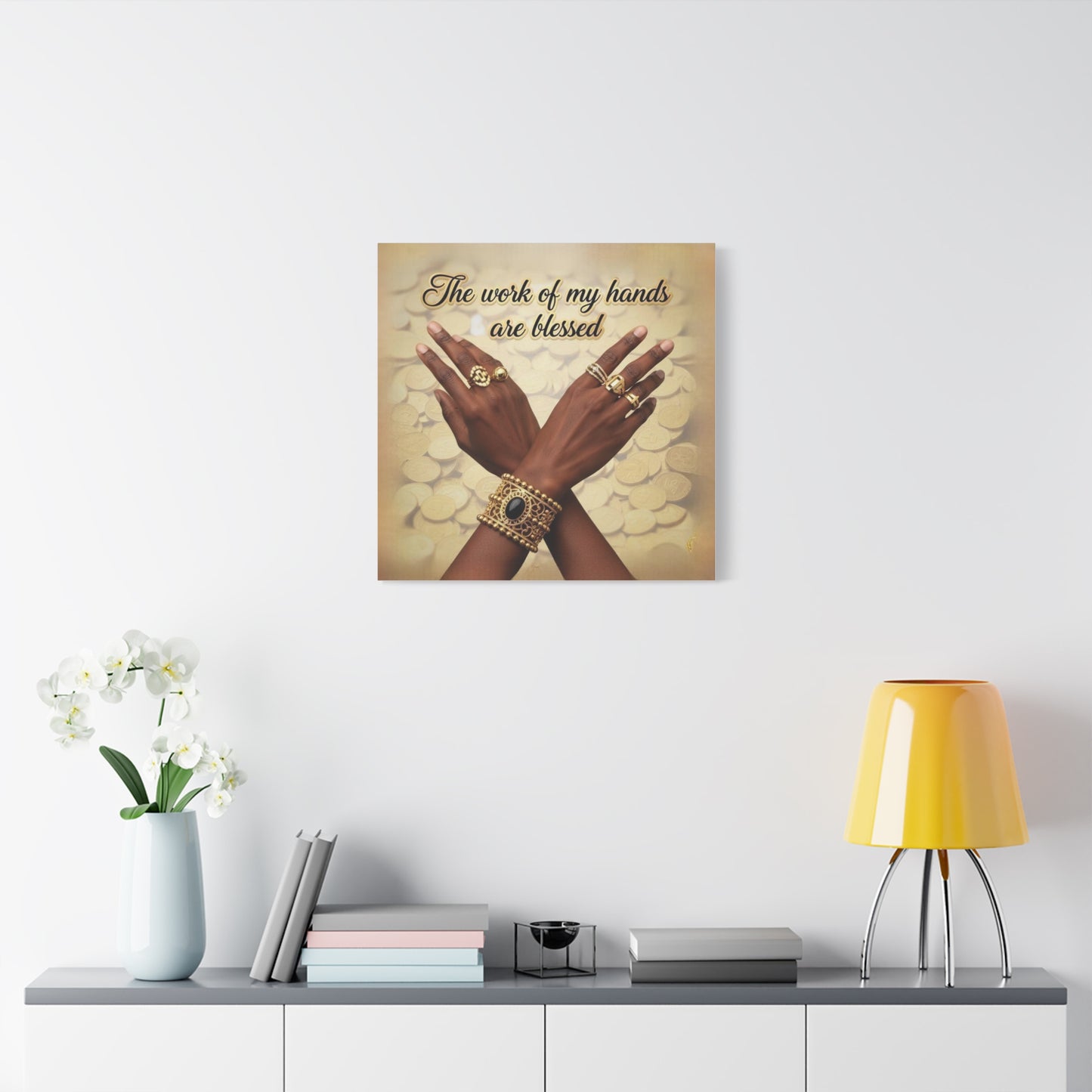 Blessed Hands Canvas Art, Inspirational Wall Decor, Home Office Decor, Unique Gift for Him or Her, Motivational Wall Art
