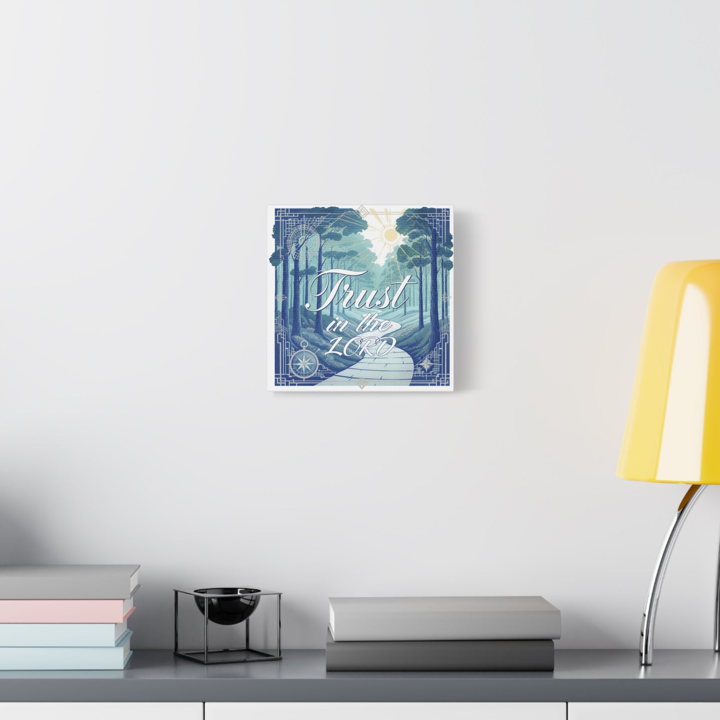 Inspirational Canvas Print, Motivational Wall Art, Trust in the Lord Decor, Nature Themed Home Decor, Christian Gift, Uplifting Wall Art