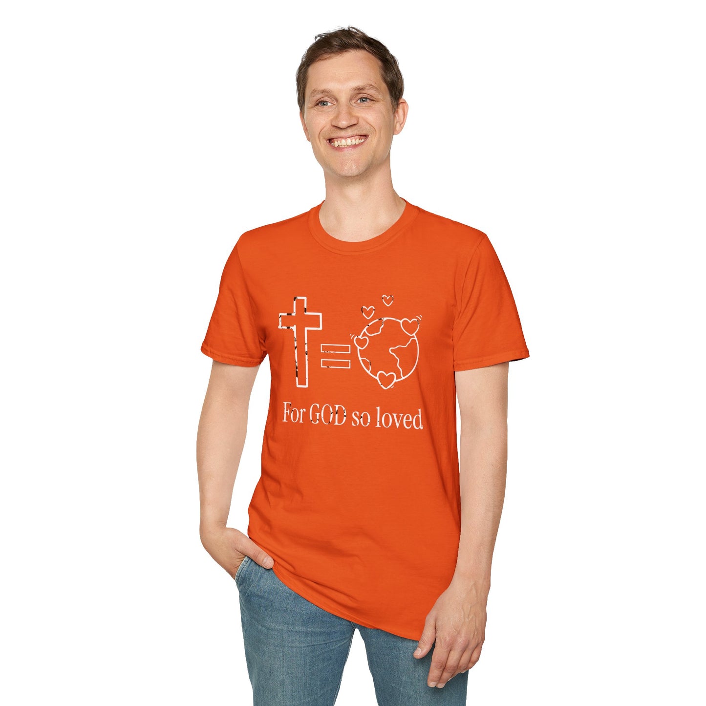Inspirational Faith T-Shirt - 'For GOD So Loved' Design