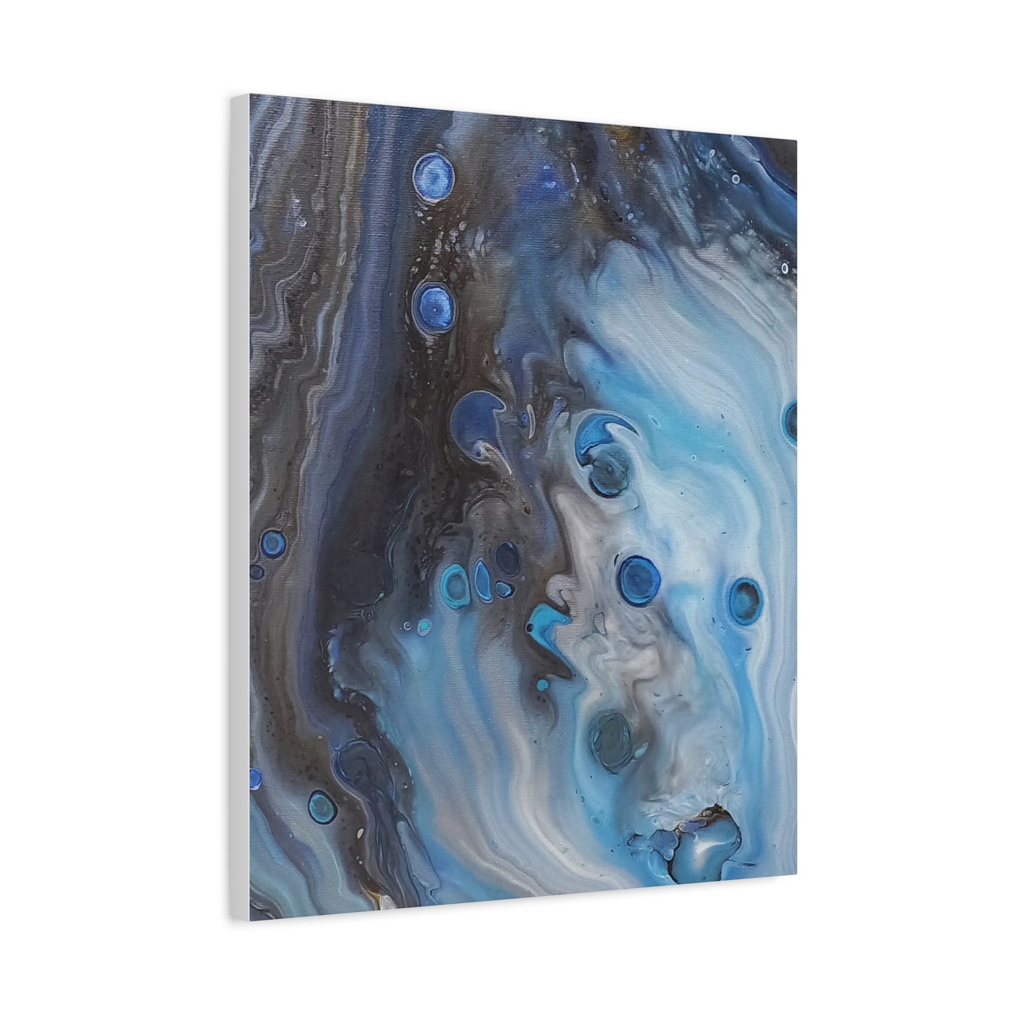 The unexplored universe - Acrylic pour painting - Matte Canvas Art