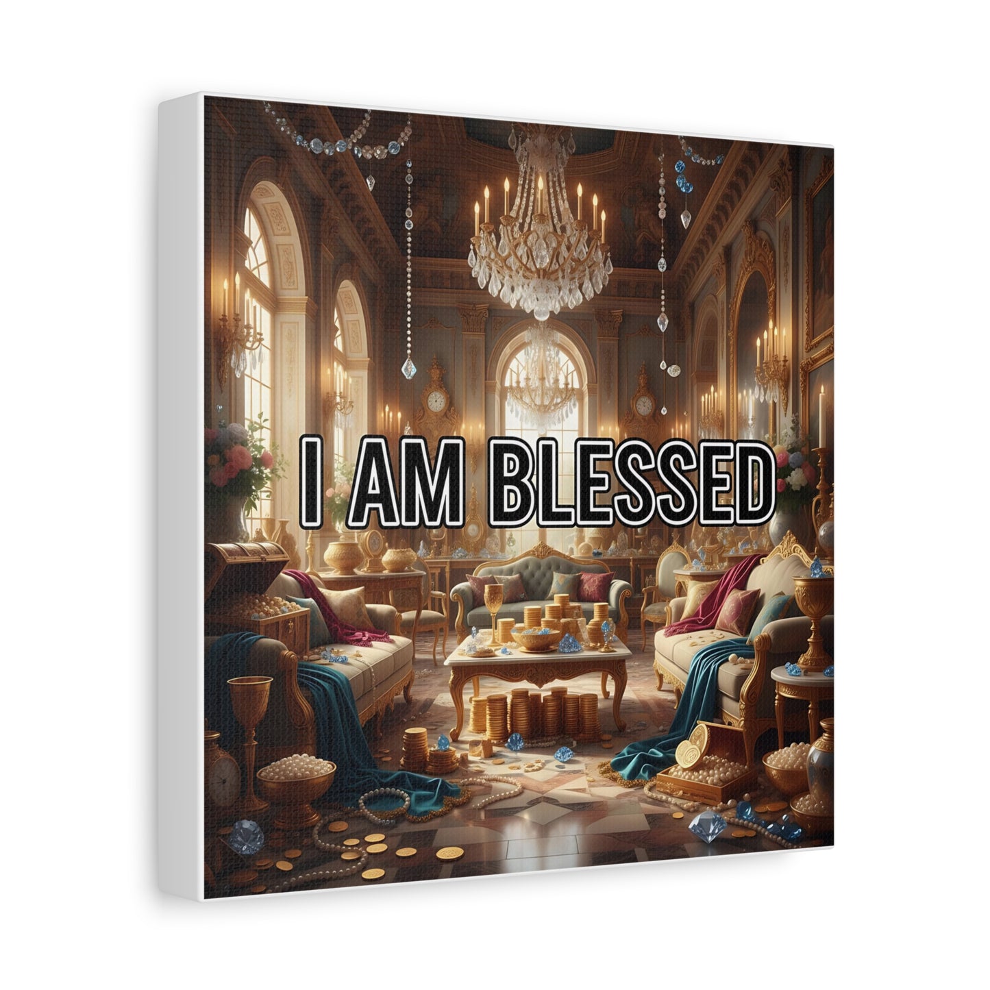 Blessed Canvas Wall Art, Inspirational Home Decor, Motivational Wall Art, Spiritual Decoration, Unique Artwork for Living Room, Office Wall