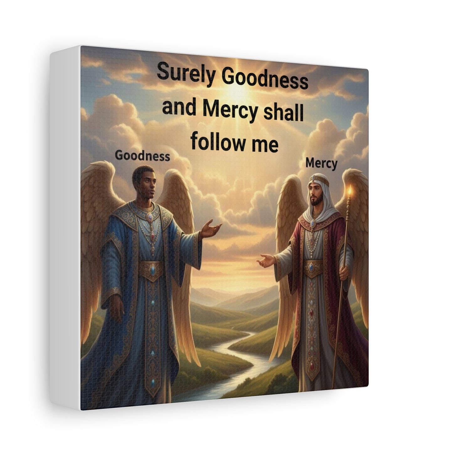 Motivational Wall Art - Inspirational Decor, Home Blessing, Godly Angels Print, Spiritual Gifts, Religious Wall Art