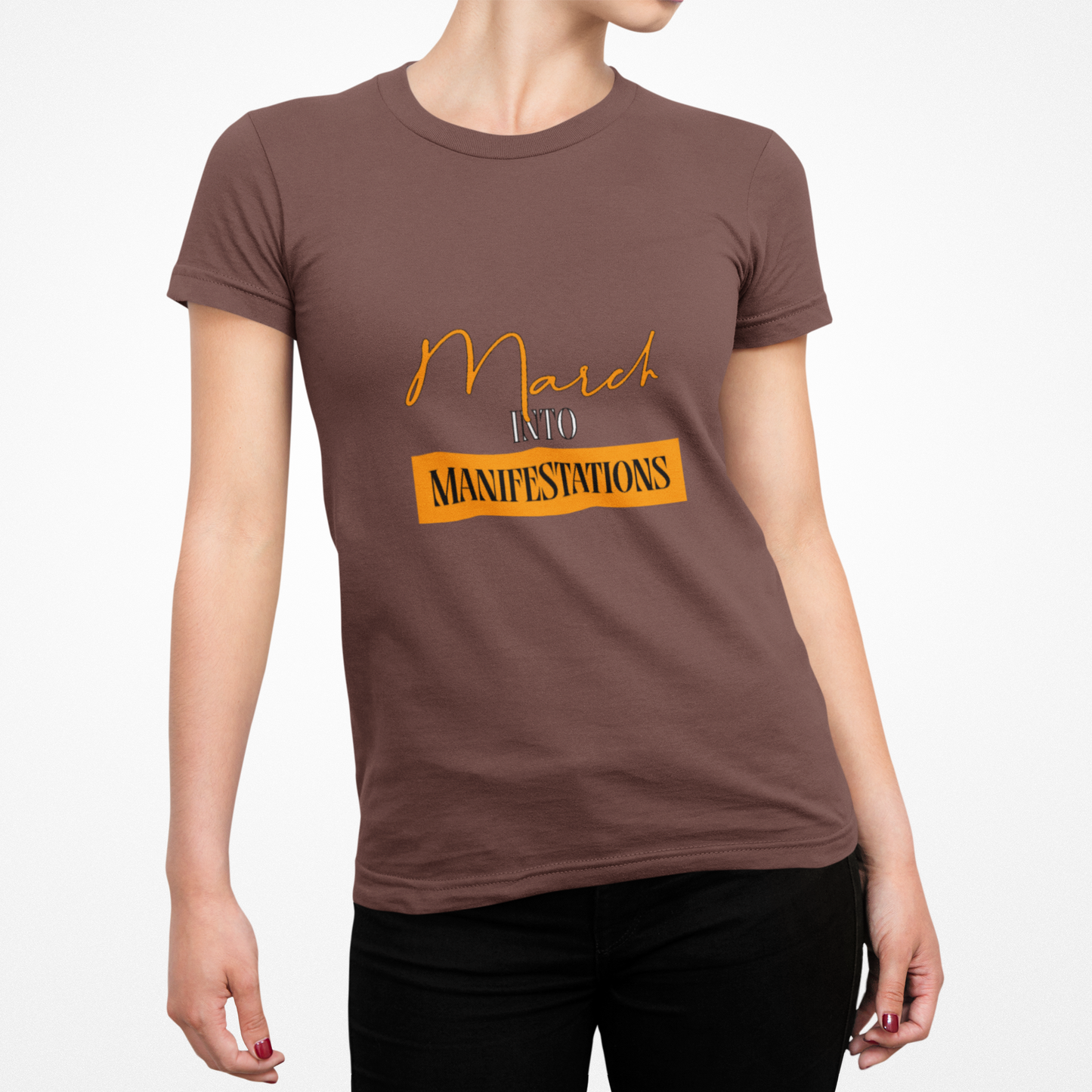 Unisex Garment-Dyed T-shirt - March into Manifestations - Inspirational Tee