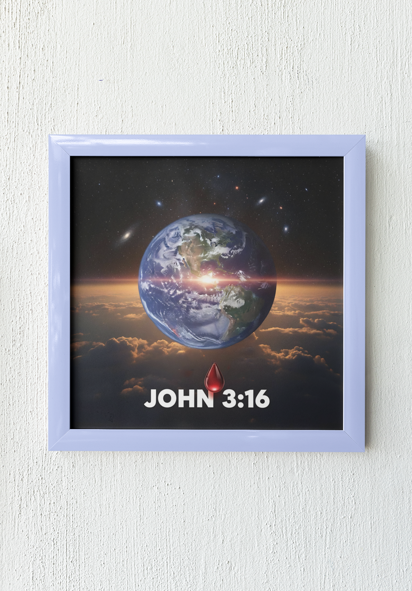 Bible Verse Canvas, Inspirational Wall Decor, Religious Wall Art, Home Decor, Christian Gift, John 3:16 Design