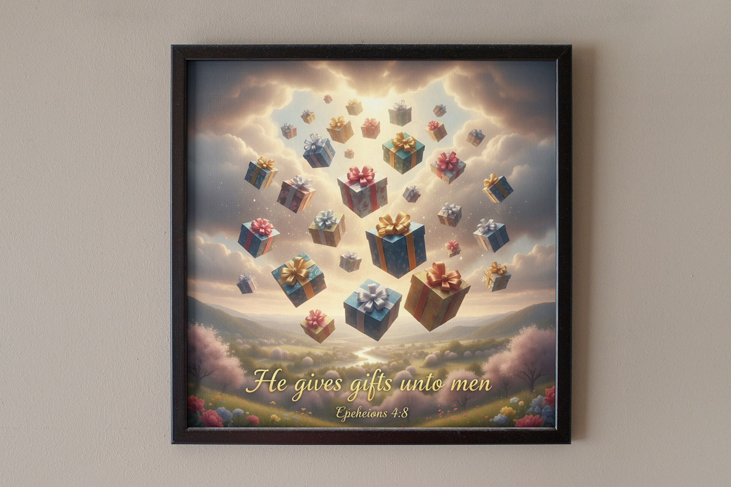 Inspirational Wall Art, Inspirational Canvas Print, Gift for Faith, Ephesians 4:8, Home Decor, Religious Decor, Christian Gifts, Motivational Art
