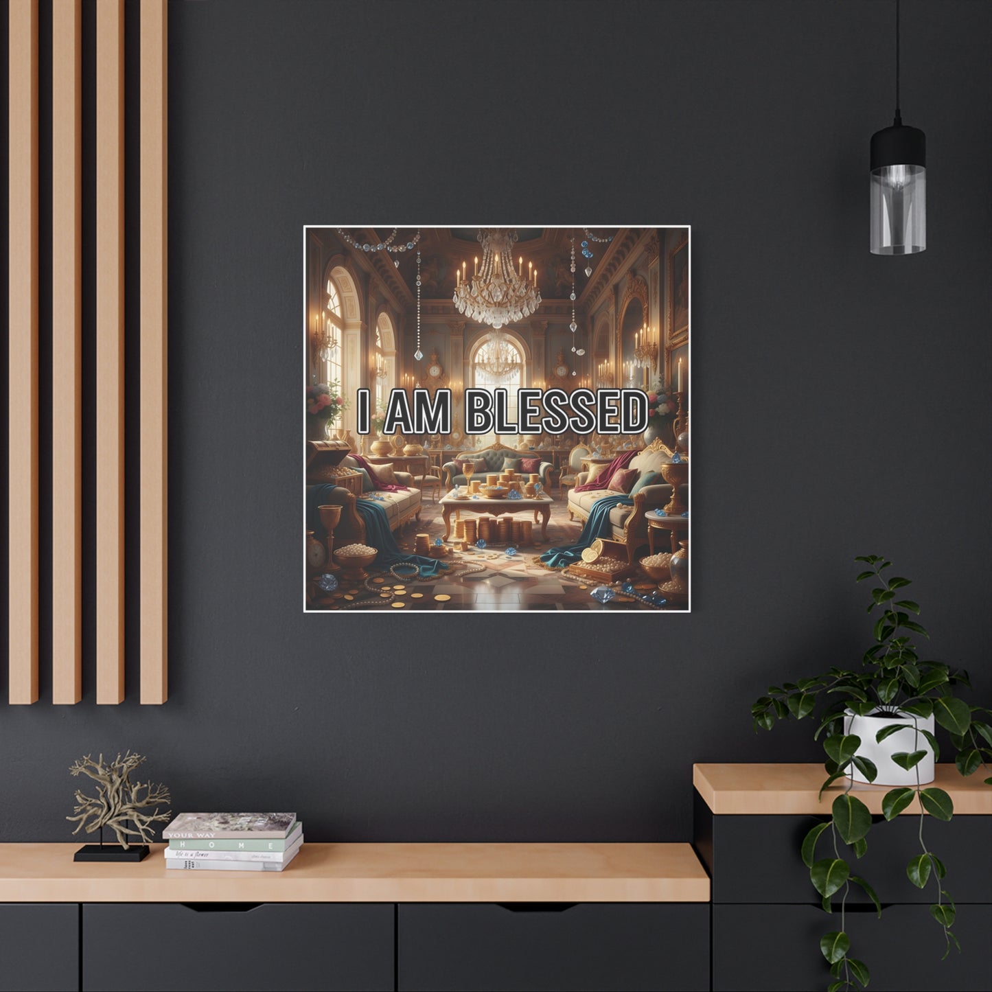 Blessed Canvas Wall Art, Inspirational Home Decor, Motivational Wall Art, Spiritual Decoration, Unique Artwork for Living Room, Office Wall