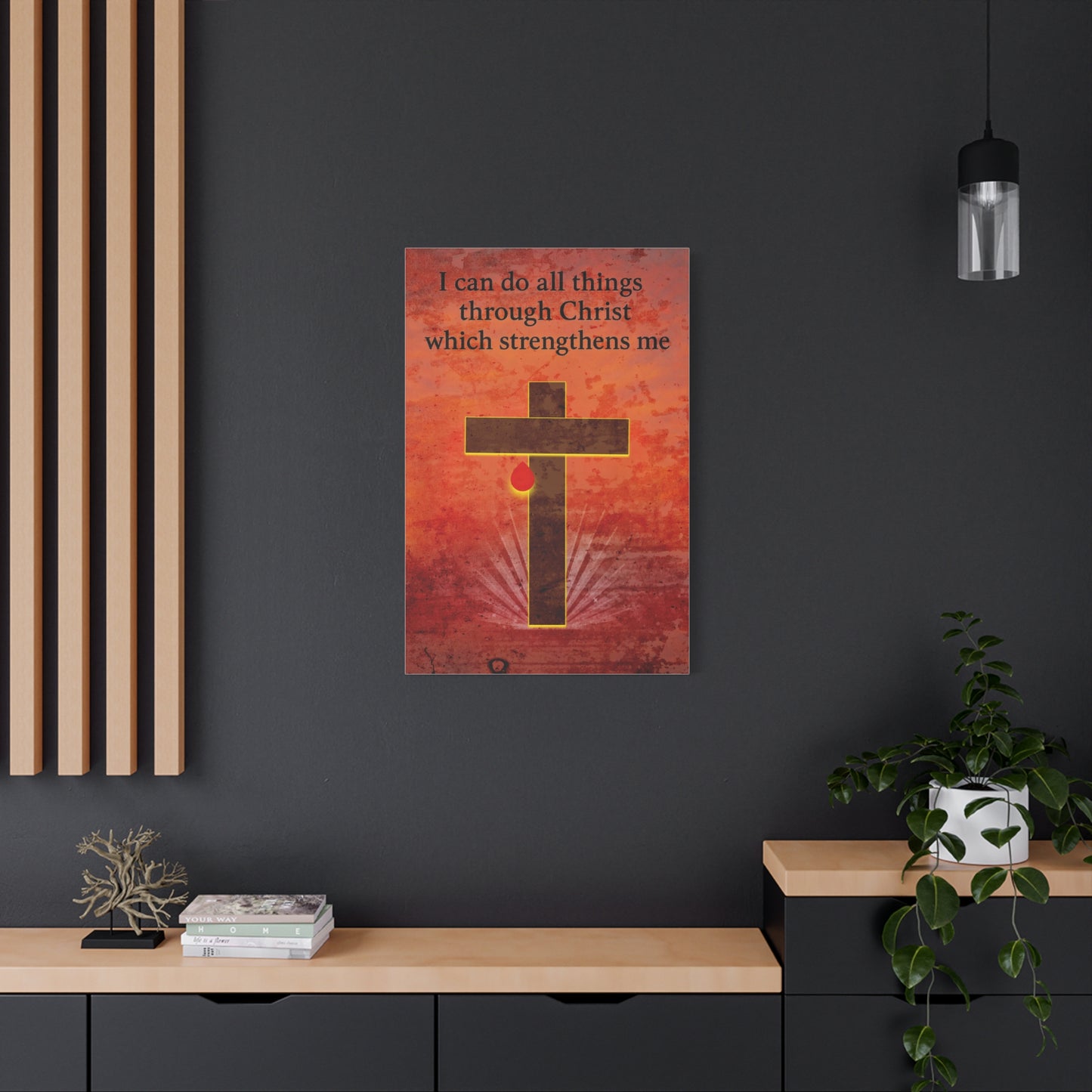 Inspirational Wall Art Print, Christian Home Decor, Rustic Matte Canvas, Religious Gift for Faith Lovers, Motivational Artwork