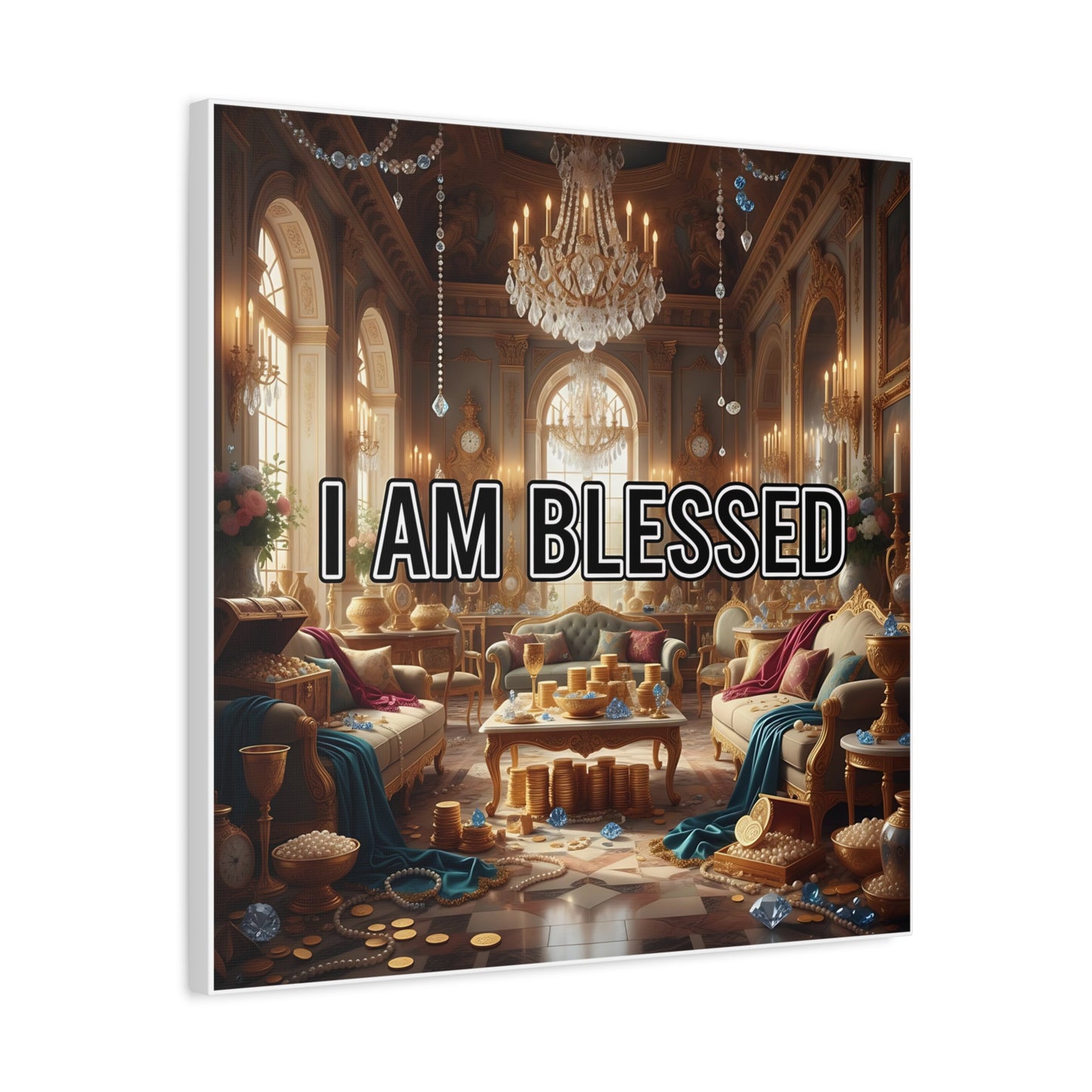 Blessed Canvas Wall Art, Inspirational Home Decor, Motivational Wall Art, Spiritual Decoration, Unique Artwork for Living Room, Office Wall