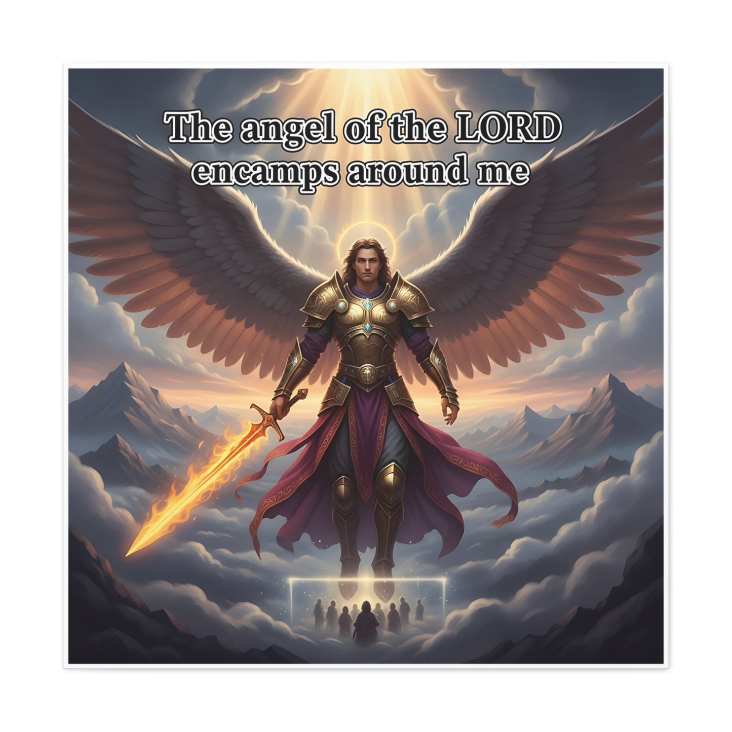 Inspirational Wall Art, Faith Decor, Spiritual Wall Art, Angel Print, Christian Home Decoration, Motivational Artwork, Unique Gift