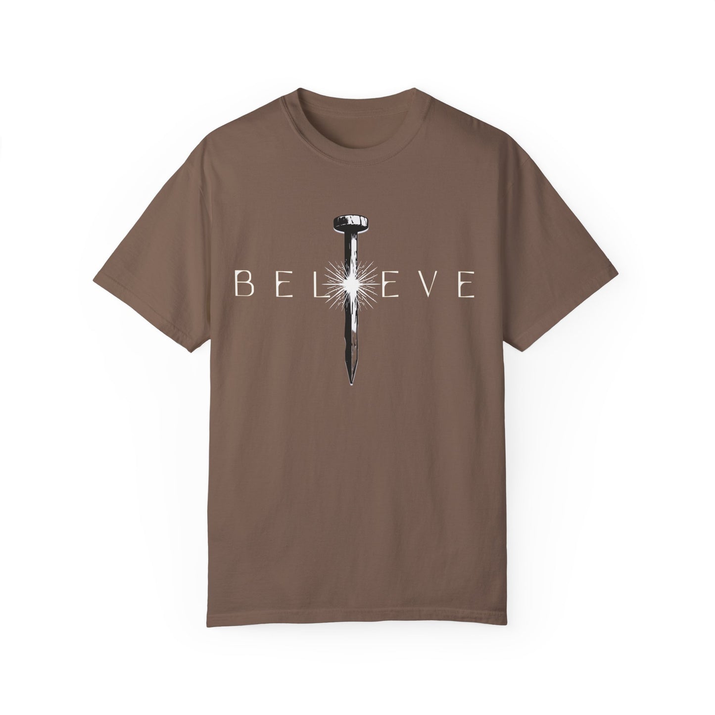 Unisex 'Believe' Garment-Dyed T-shirt - Inspirational Graphic Tee