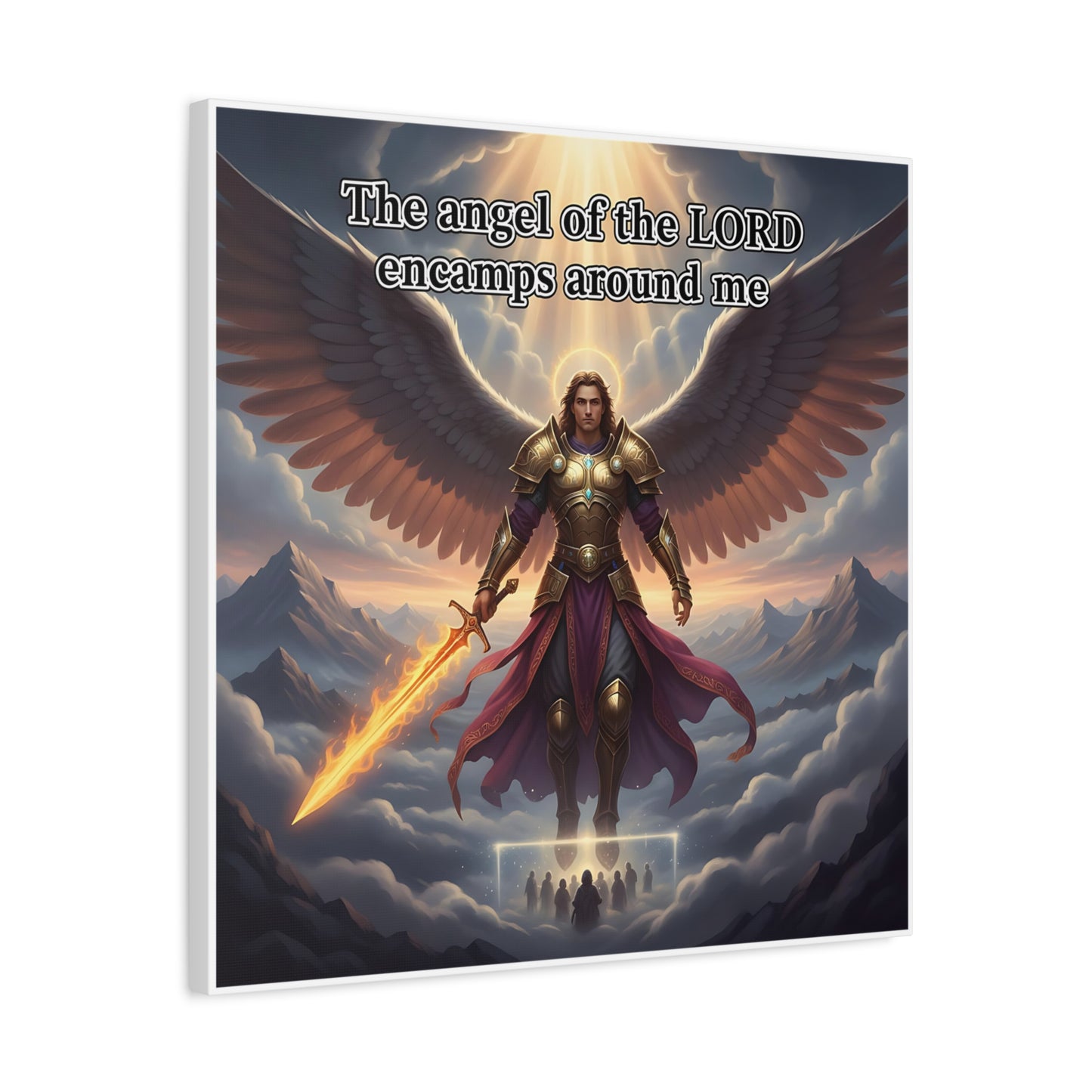 Inspirational Wall Art, Faith Decor, Spiritual Wall Art, Angel Print, Christian Home Decoration, Motivational Artwork, Unique Gift