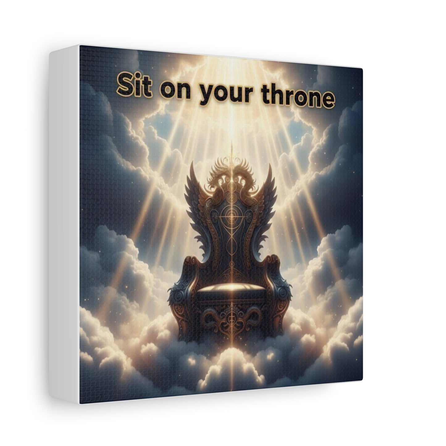 Majestic Canvas Wall Art, Throne Decor, Inspirational Artwork, Home Decor, Spiritual Wall Art. Motivational Wall Art