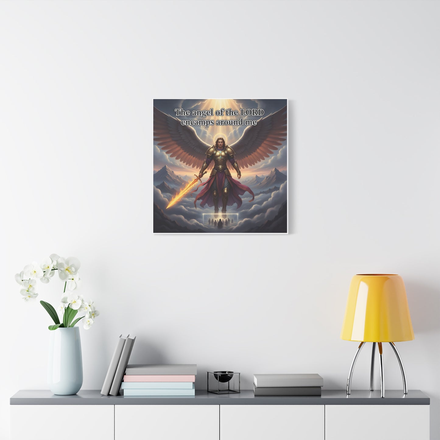 Inspirational Wall Art, Faith Decor, Spiritual Wall Art, Angel Print, Christian Home Decoration, Motivational Artwork, Unique Gift