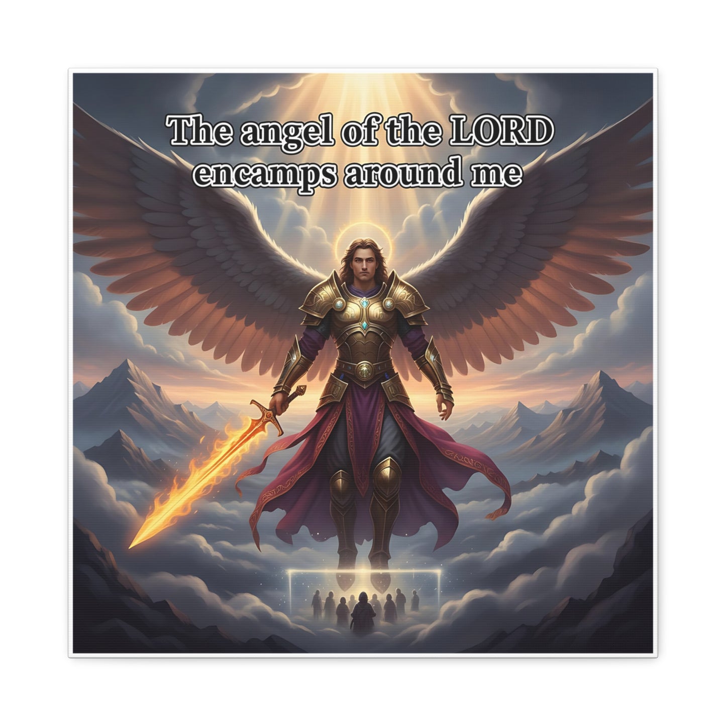 Inspirational Wall Art, Faith Decor, Spiritual Wall Art, Angel Print, Christian Home Decoration, Motivational Artwork, Unique Gift