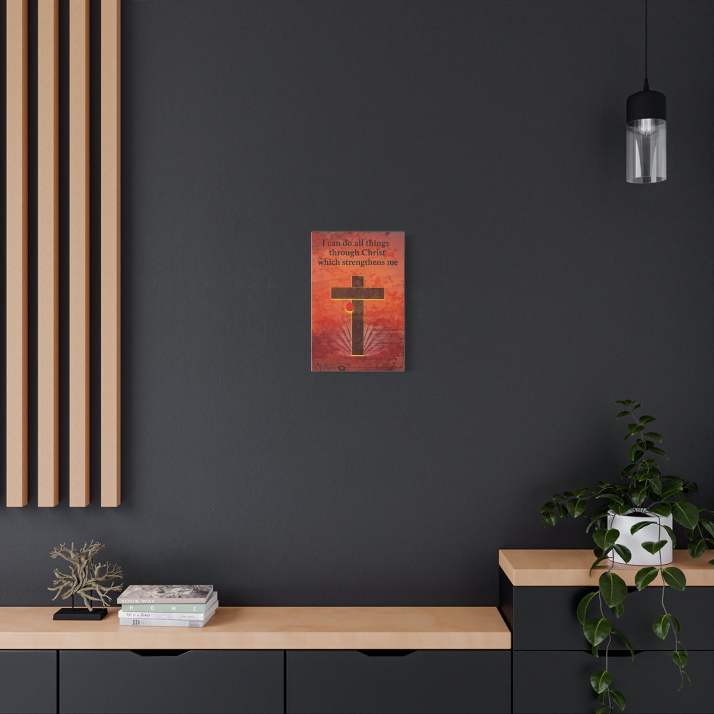 Inspirational Wall Art Print, Christian Home Decor, Rustic Matte Canvas, Religious Gift for Faith Lovers, Motivational Artwork