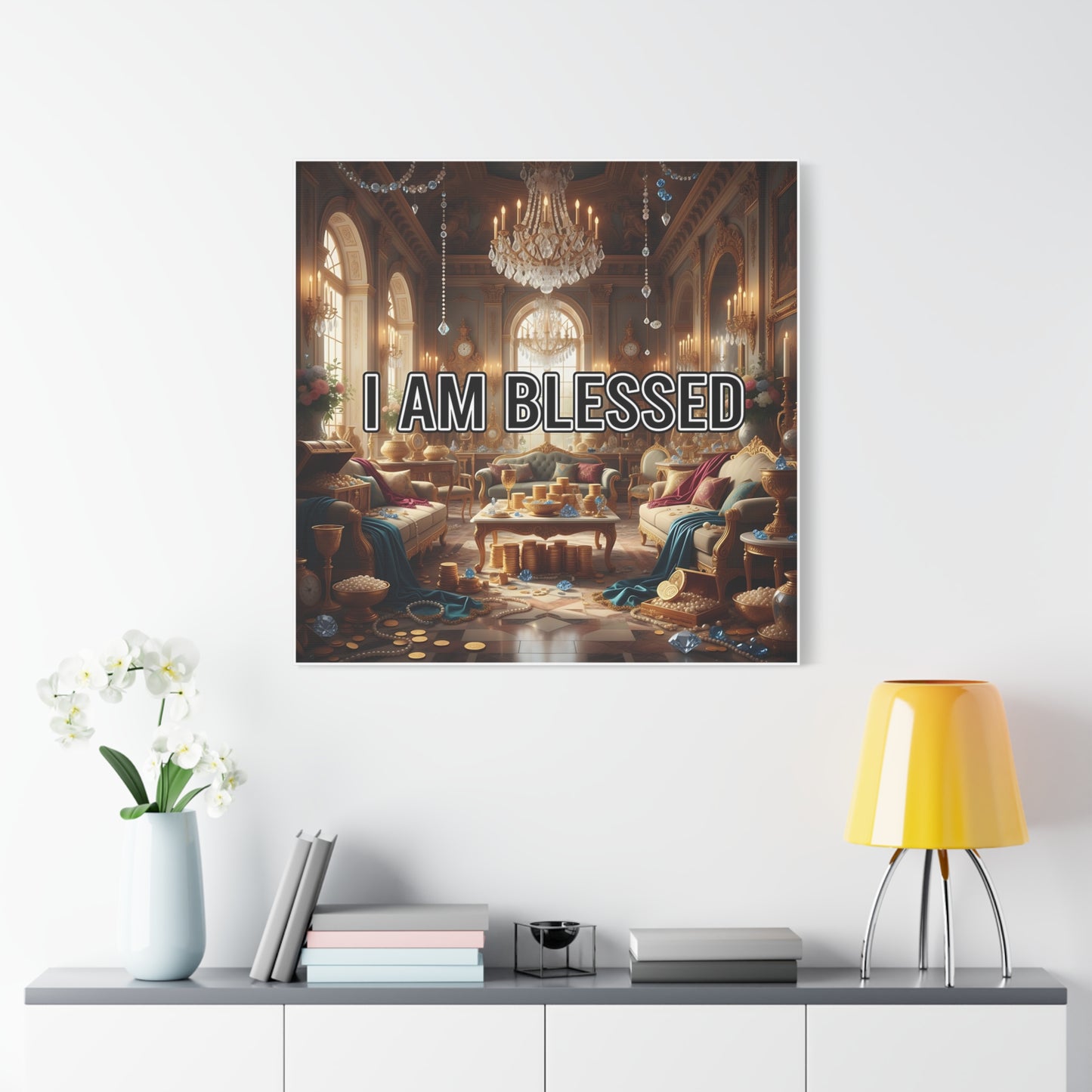 Blessed Canvas Wall Art, Inspirational Home Decor, Motivational Wall Art, Spiritual Decoration, Unique Artwork for Living Room, Office Wall