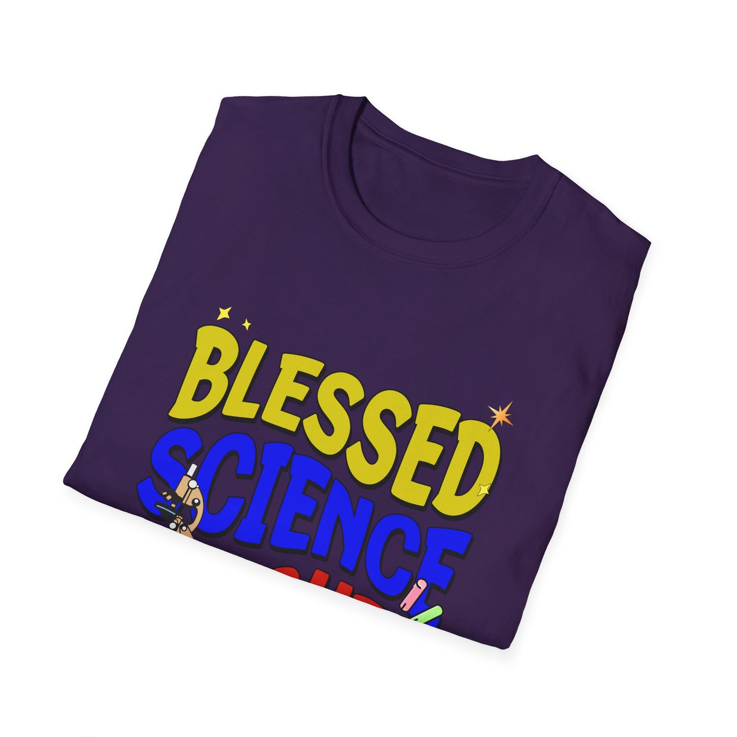 Blessed Science Teacher Colorful and Creative Tee can be a gift for self or someone special.