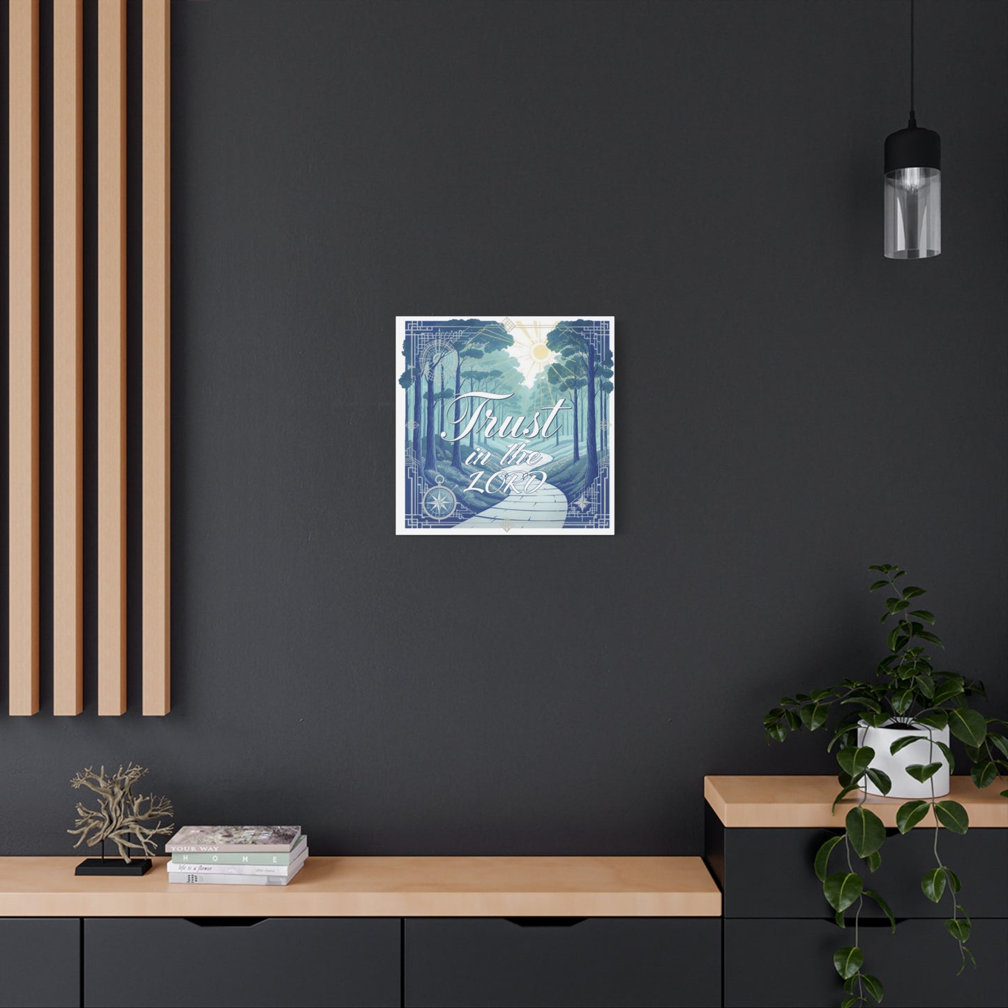 Inspirational Canvas Print, Motivational Wall Art, Trust in the Lord Decor, Nature Themed Home Decor, Christian Gift, Uplifting Wall Art