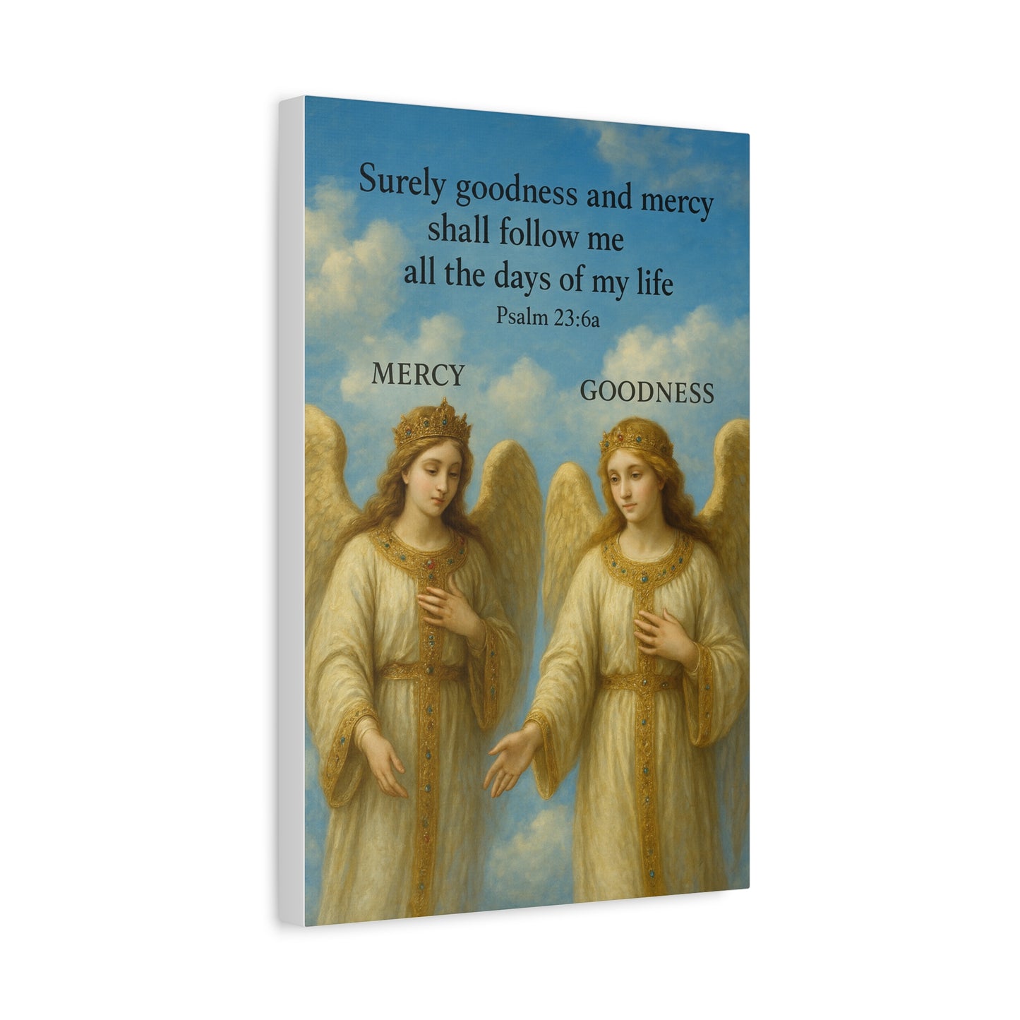 Divine Serenity Canvas Art | Angelic Wall Decor, Spiritual Gift, Home Blessing, Religious Artwork, Inspirational Wall Art