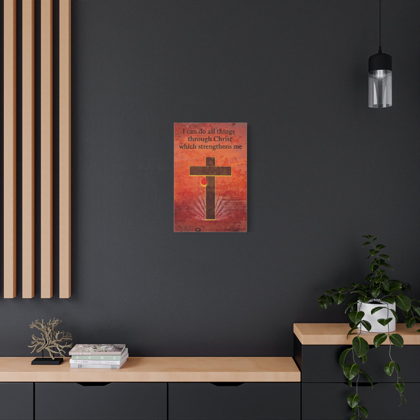 Inspirational Wall Art Print, Christian Home Decor, Rustic Matte Canvas, Religious Gift for Faith Lovers, Motivational Artwork