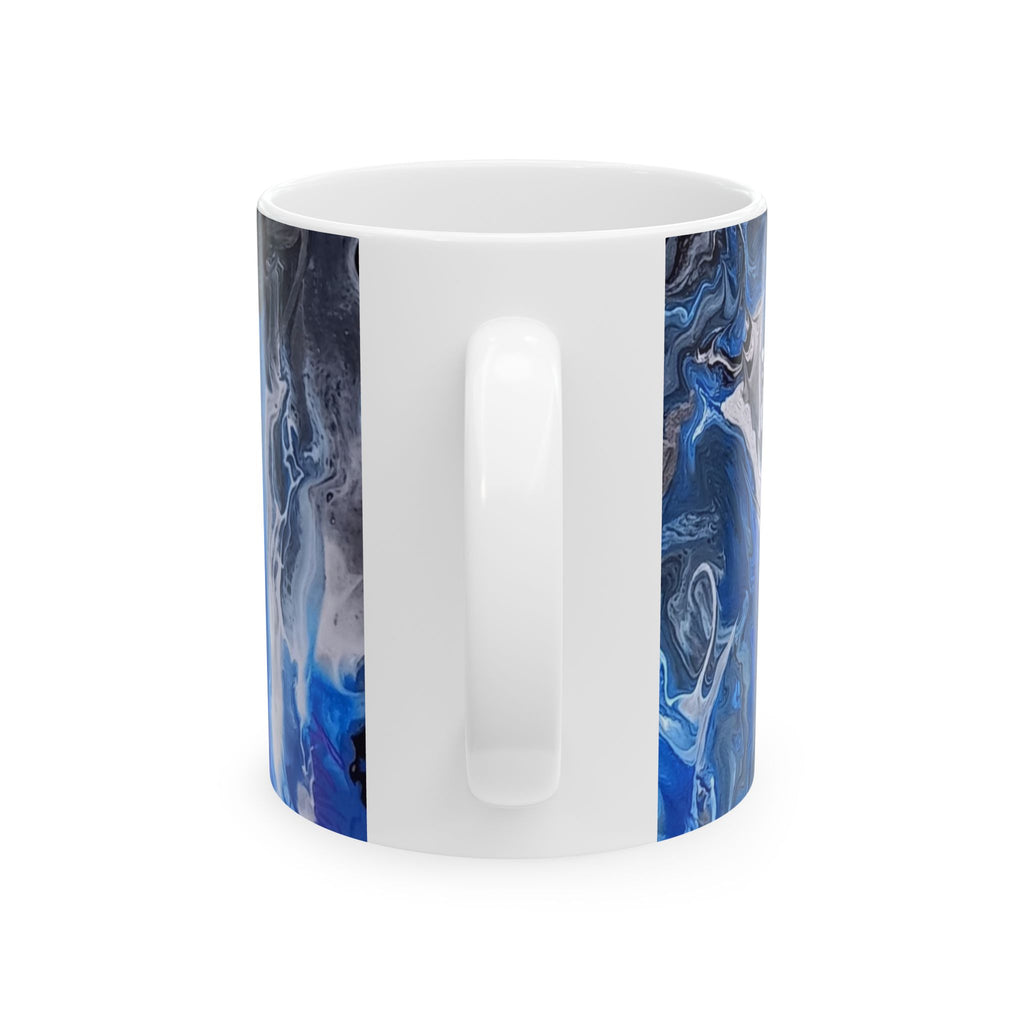 Ceramic Mug, Purest Fire Acrylic Pour Design, Coffee Cup, Tea Mug, Hot Cocoa Mug, Kitchen Decor, Gift for Her, Home Office Accessories