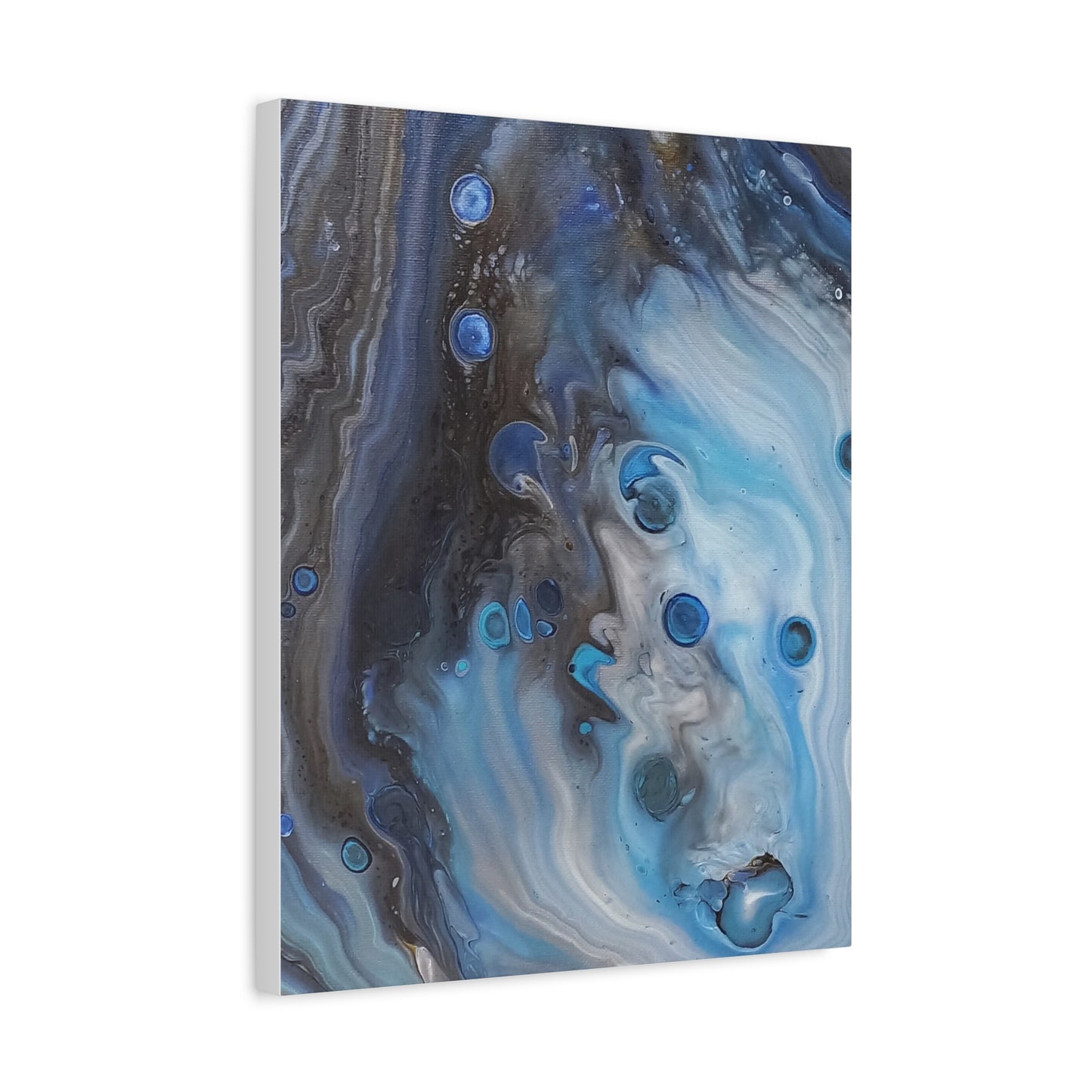 The unexplored universe - Acrylic pour painting - Matte Canvas Art