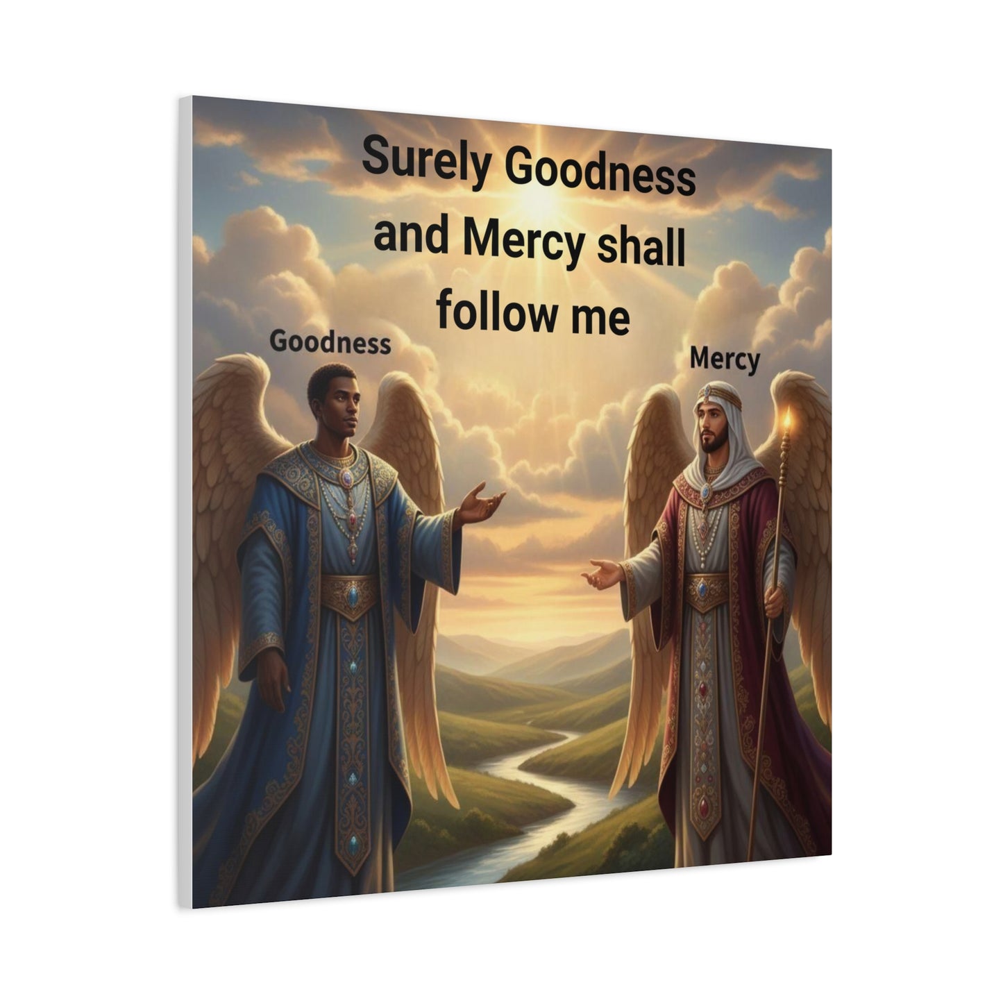 Motivational Wall Art - Inspirational Decor, Home Blessing, Godly Angels Print, Spiritual Gifts, Religious Wall Art