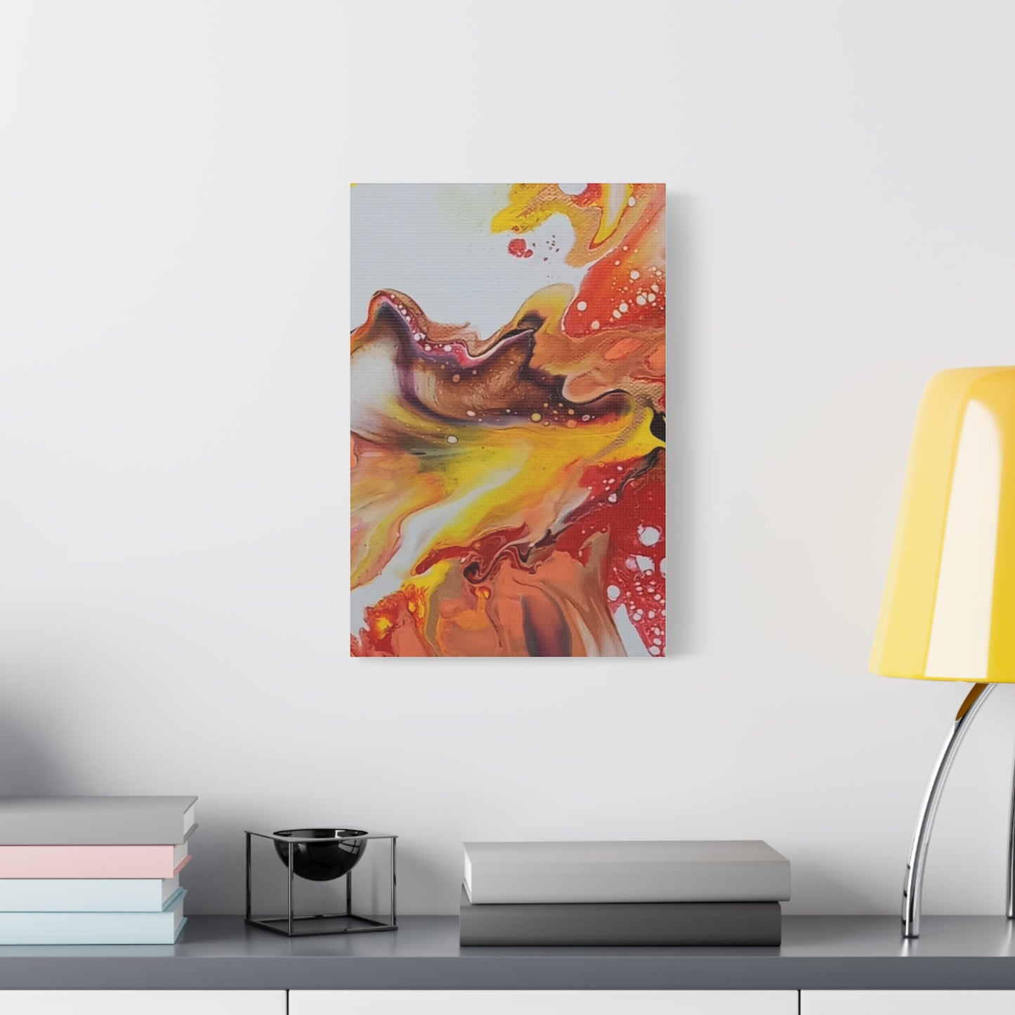 Abstract Acrylic pour painting - Art Canvas Print - TRIPTYCH - Colorful Fluid Design