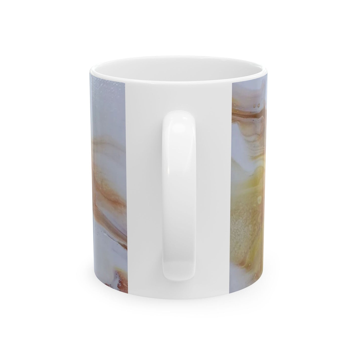 "Faith" Fruit of the Spirit series - Acrylic pour design - Elegant Abstract Swirl Ceramic Mug - 11oz & 15oz Coffee Cup for Tea and Hot Beverages
