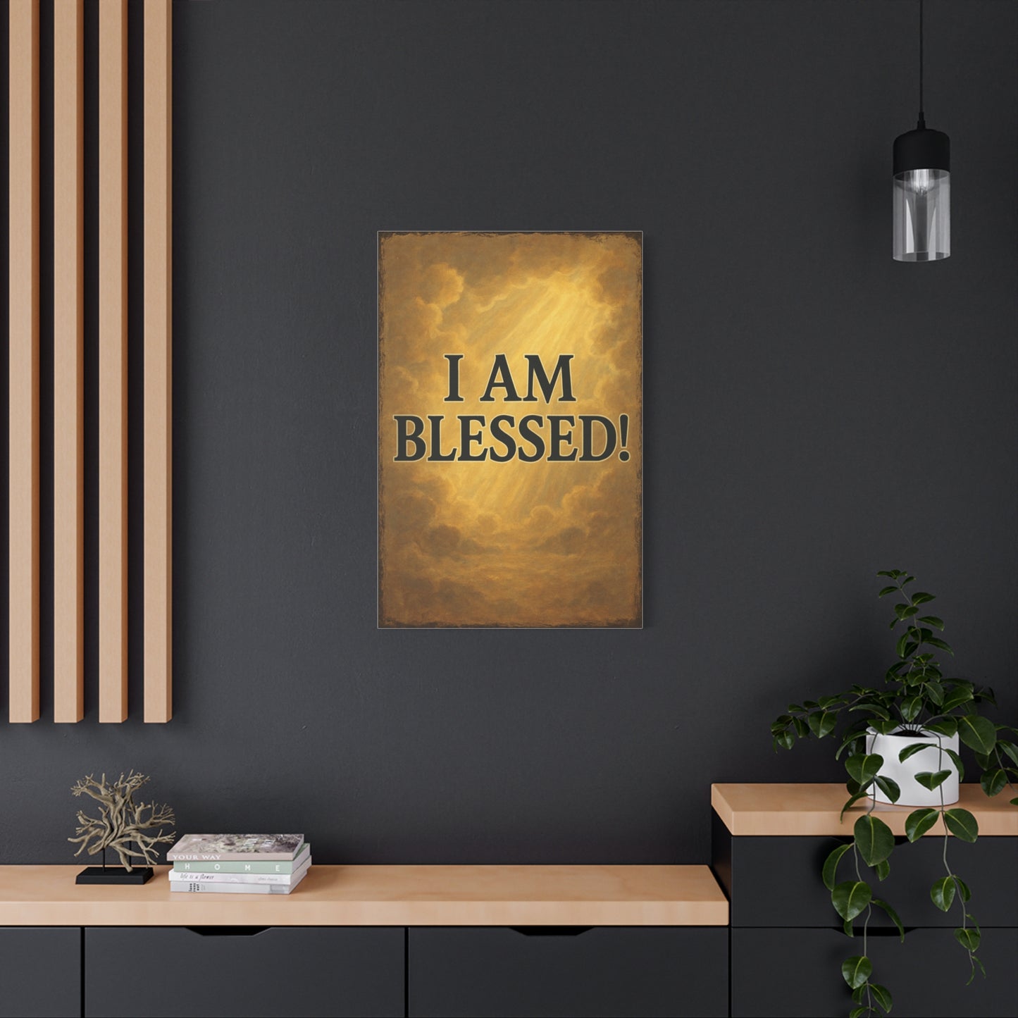 Inspirational Wall Art - I Am Blessed! | Home Decor, Gift, Motivational Poster, Religious Artwork, Motivational Wall Art